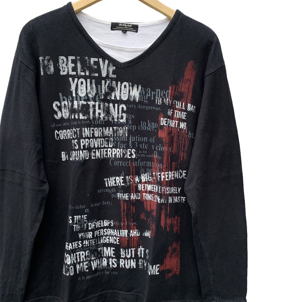 Japanese Brand Bossy hill poem longsleeave tee Size US L / EU 52-54 / 3 - 2 Thumbnail