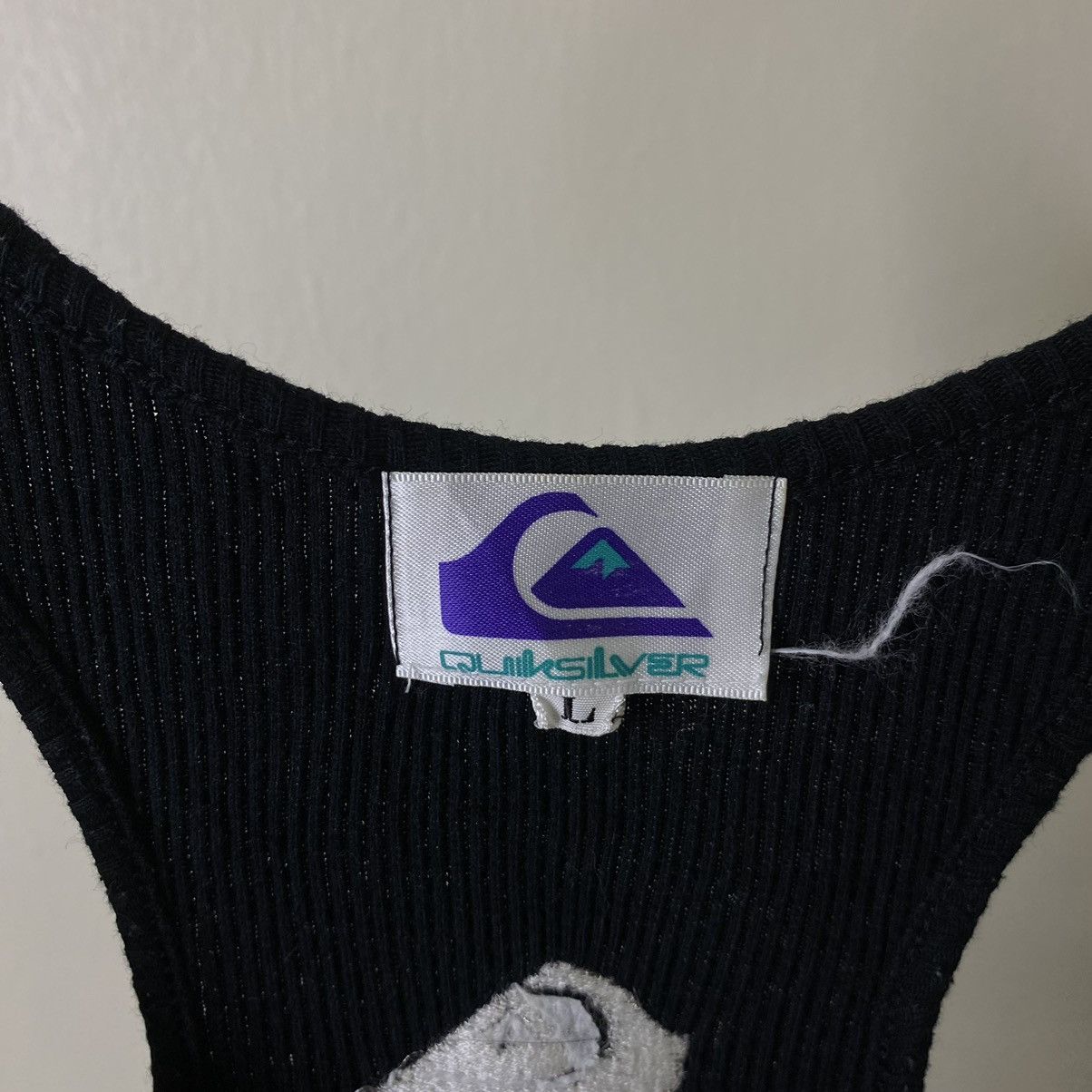 Quiksilver Vintage 1990s Quiksilver Surf Embroidery Script Tank Top Size XS / US 0-2 / IT 36-38 - 3 Thumbnail