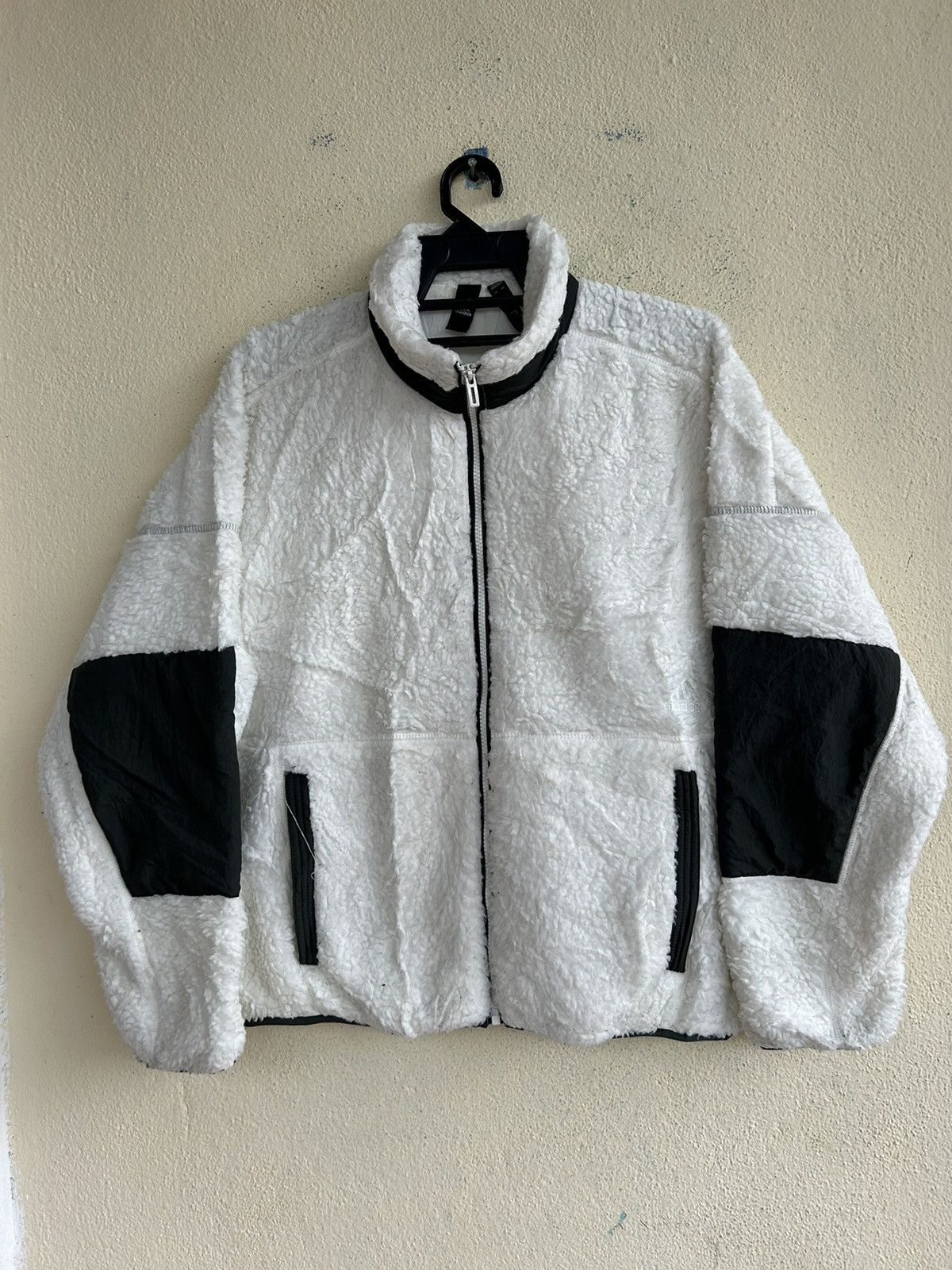 Adidas Adidas Three Stripes Zip Up Sherpa Fleece Size US S / EU 44-46 / 1 - 1 Thumbnail