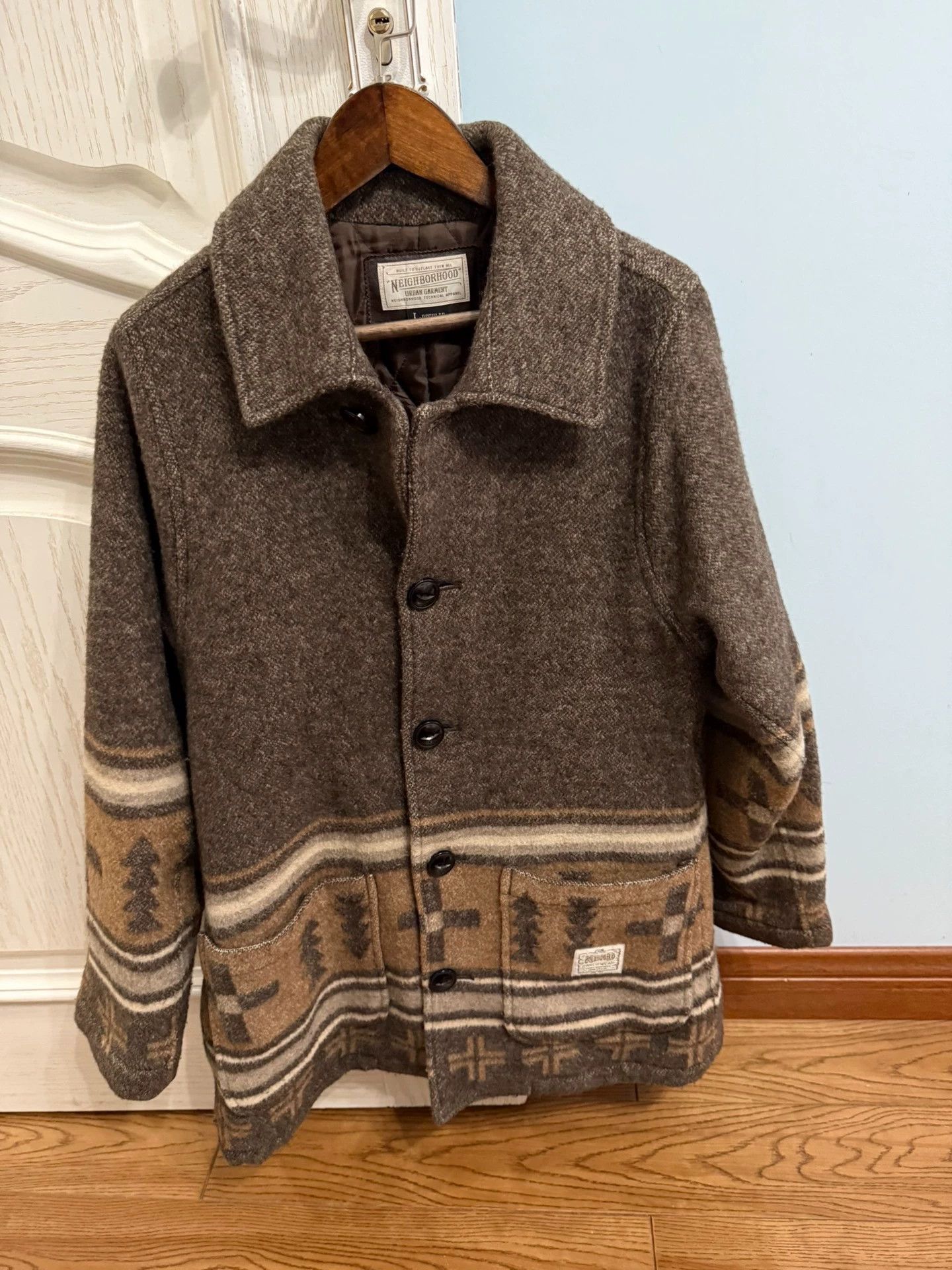 Neighborhood NEIGHBORHOOD TIMBER wool coat men's over hip length 9/10 Size US L / EU 52-54 / 3 - 3 Thumbnail