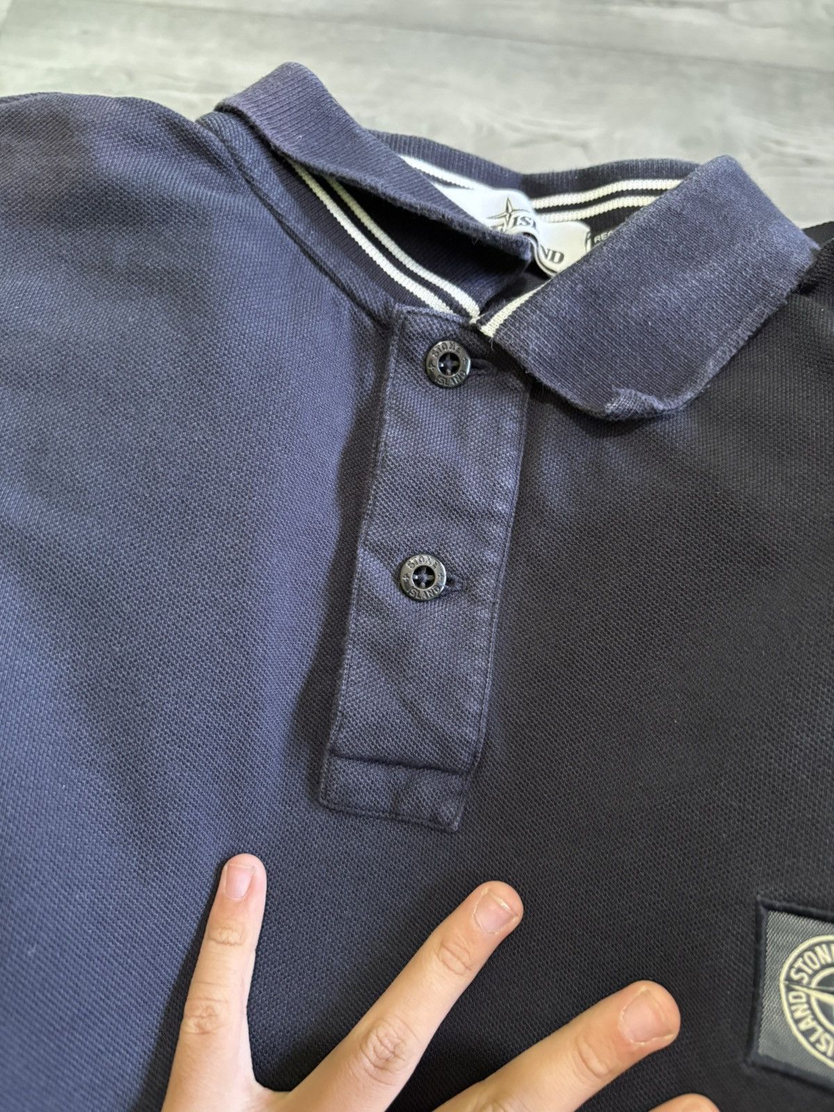 Stone Island Longslevve Polo Stone Island Patch Casual Size US L / EU 52-54 / 3 - 3 Thumbnail