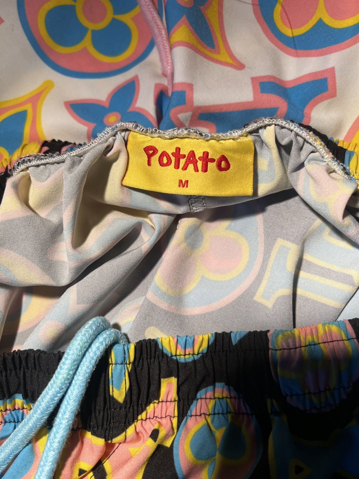 Imran Potato Imran Potato “Louis Vuitton” Shorts Black Size US 32 / EU 48 - 3 Thumbnail