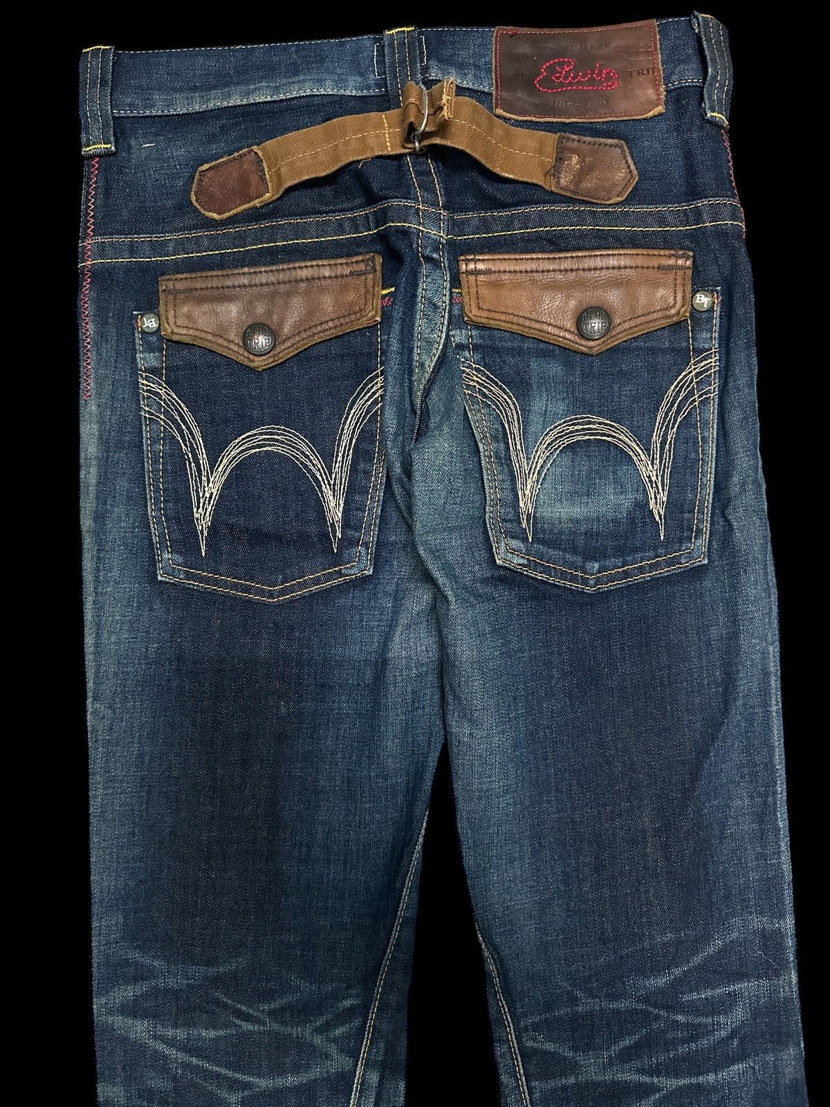Kapital Flare 💥 Vintage 9os Edwin Blue Trip Twist Leg 💥❗️ Size US 28 / EU 44 - 8 Thumbnail