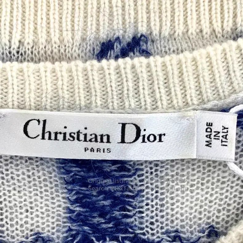 Dior Dior Blue plaid wool round-neck sleeveless knitted vest Size XXS / US 00 / IT 34 - 5 Thumbnail