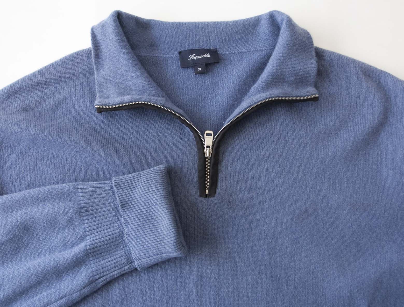 Faconnable Faconnable Sweater 100% Cashmere Size XL Blue Size US XL / EU 56 / 4 - 1 Thumbnail