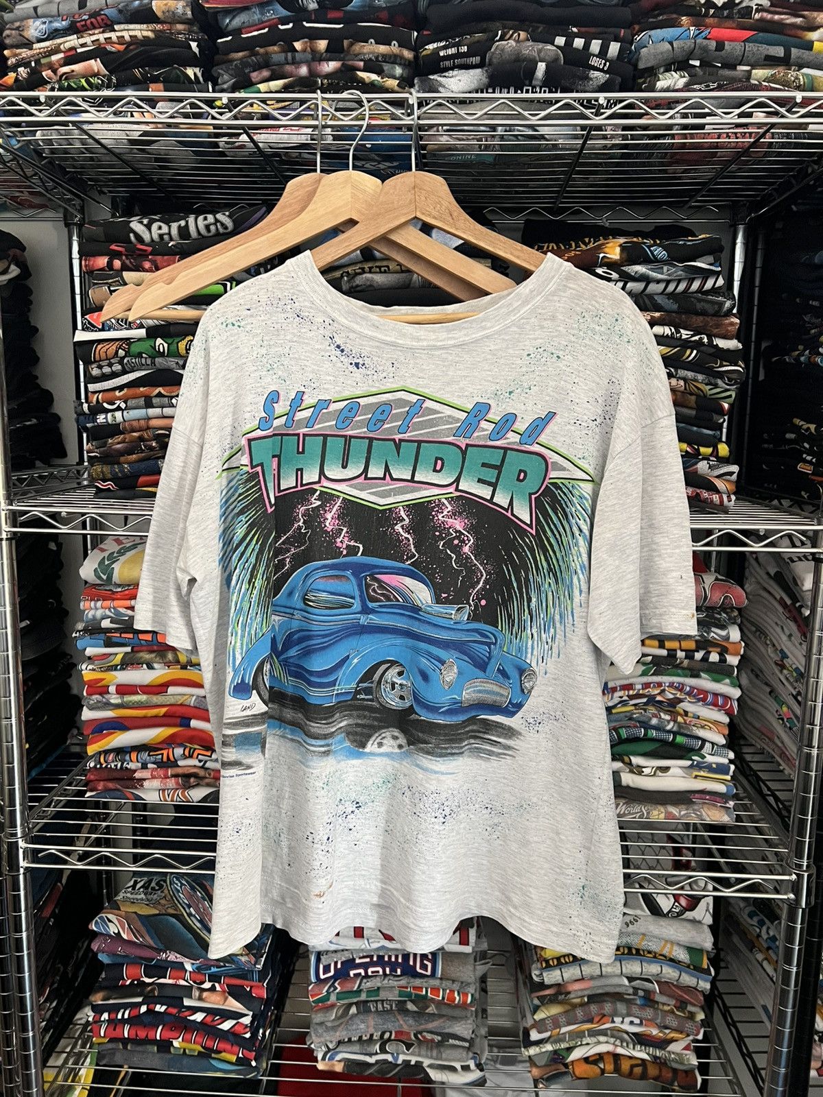 NASCAR 90s Street Hot Rod Heat Racing Cars Sunrise Sportwear Tee Size US L / EU 52-54 / 3 - 1 Thumbnail