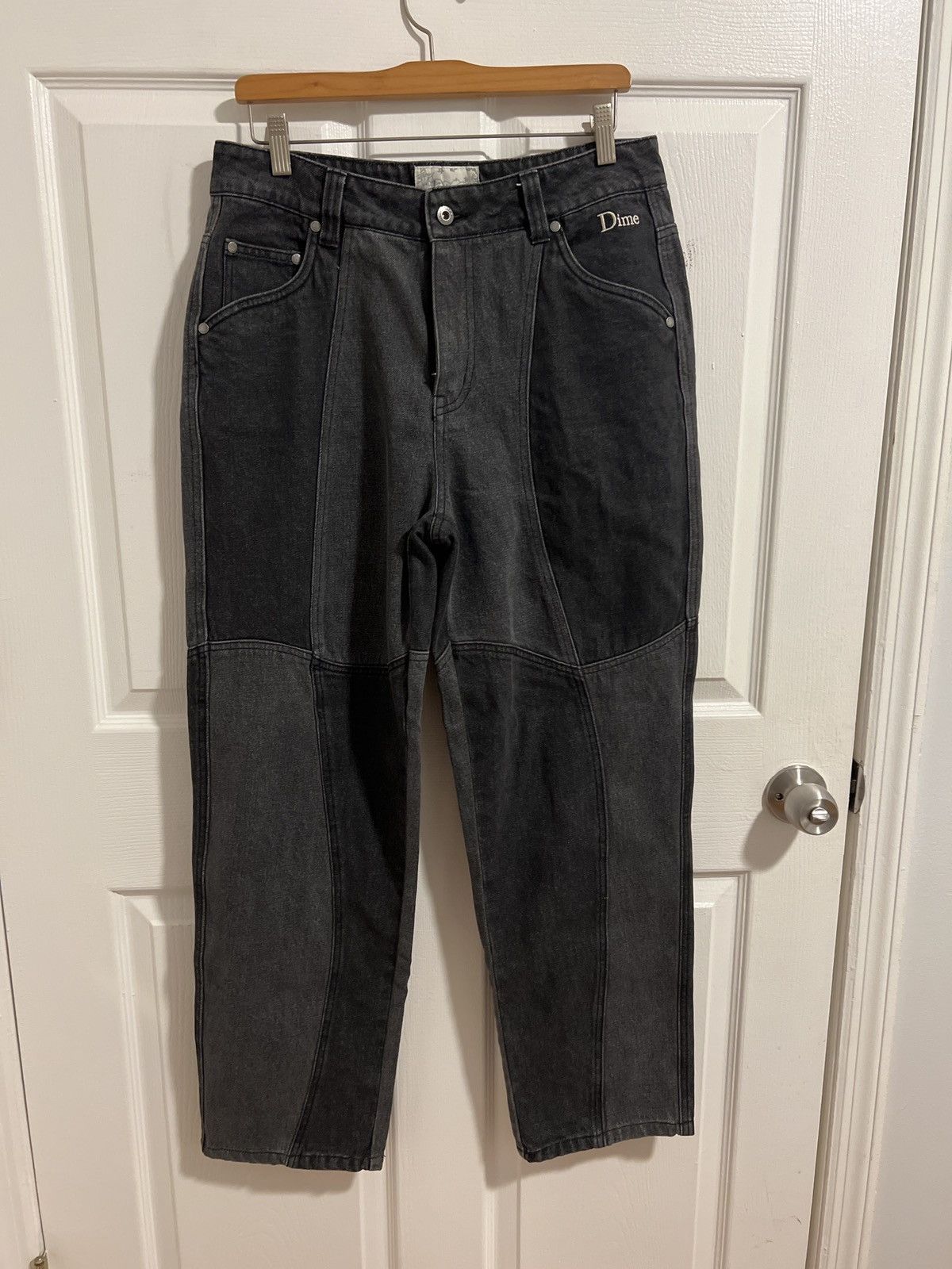 Dime Blocked Relaxed Denim Pants | Grailed