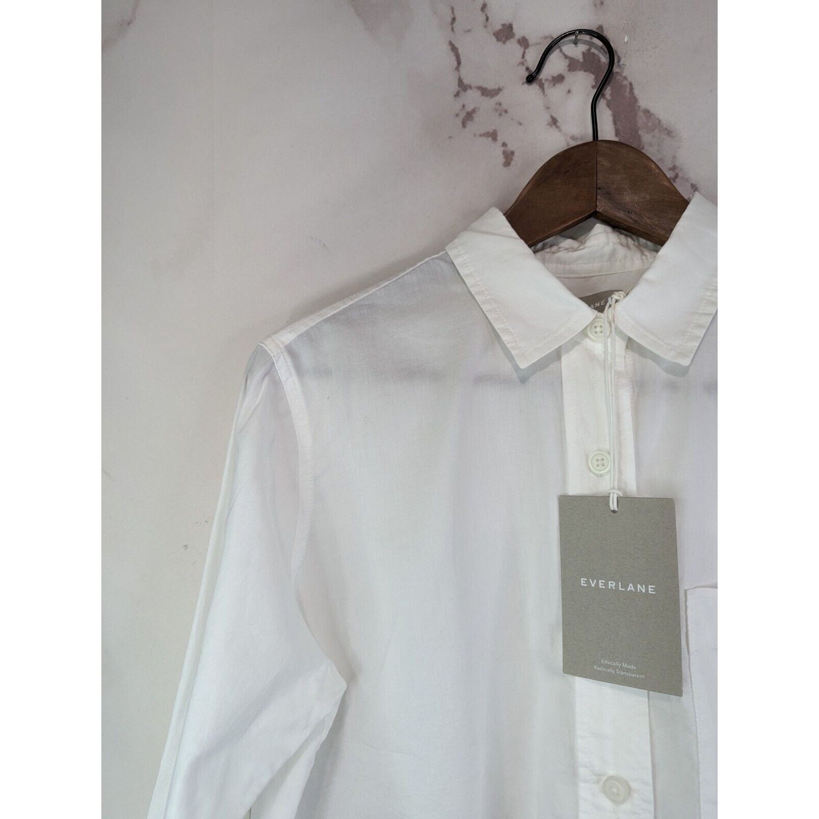 Everlane Everlane Shirt Womens 14 16 XL White Button Silky Way Short Size XL / US 12-14 / IT 48-50 - 2 Thumbnail