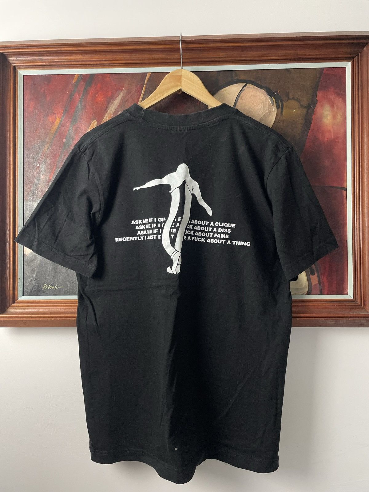 GHOSTEMANE Ghostemane Ask me if I give a fuck Rap Trash Tee Custom Y2k Size US M / EU 48-50 / 2 - 2 Thumbnail