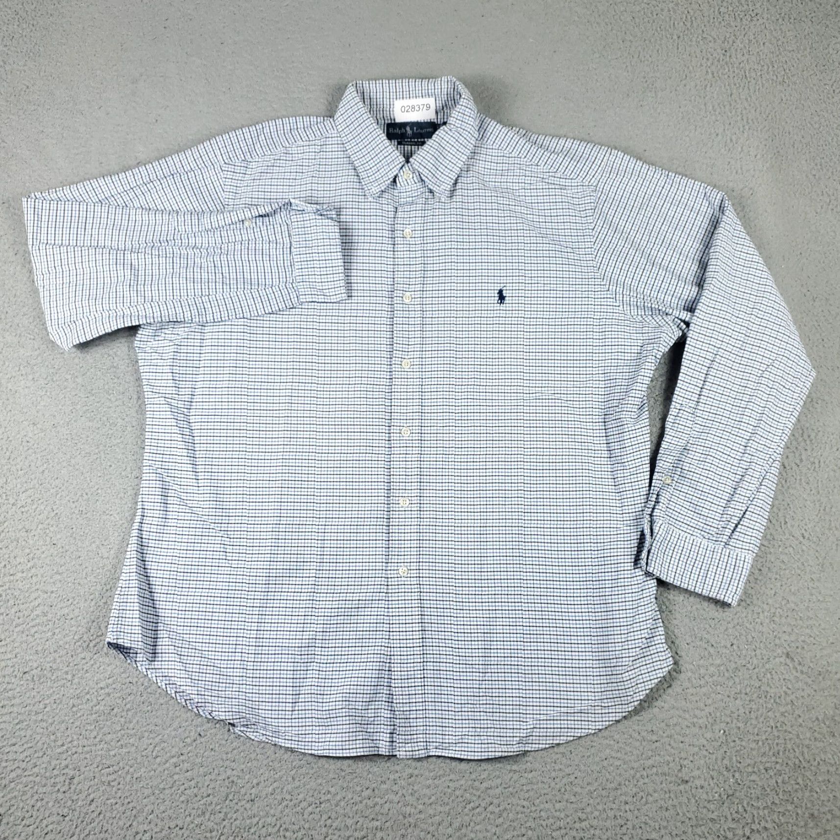 Ralph Lauren Ralph Lauren Casual Button-Up Shirt Blue Plaid Long Sleeve Men's XL Size US XL / EU 56 / 4 - 3 Thumbnail