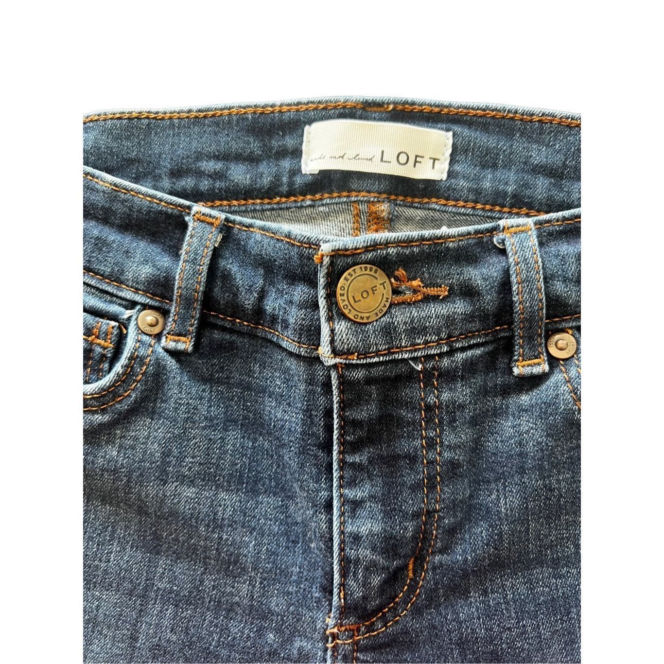 Loft Ann Taylor LOFT modern boot cut JEANS SIZE O0 Tall Size 24" / US 00 / IT 34 - 6 Thumbnail