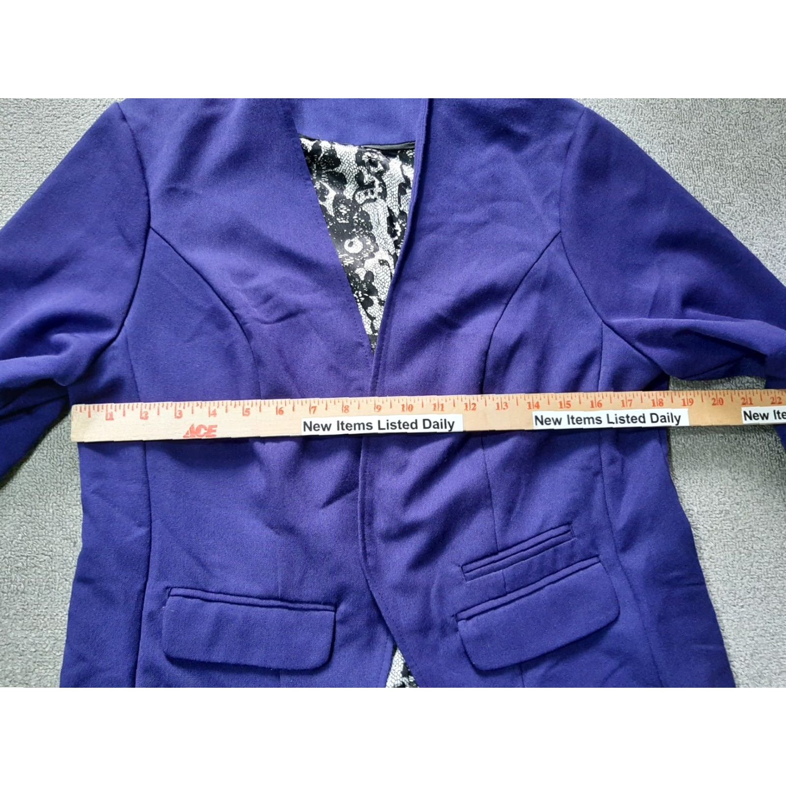 Vintage Maurices Open Front Jacket Long Sleeve Size 0 Purple Womens Plus Cotton Basic Jacket O p e n Front Size XS / US 0-2 / IT 36-38 - 2 Thumbnail