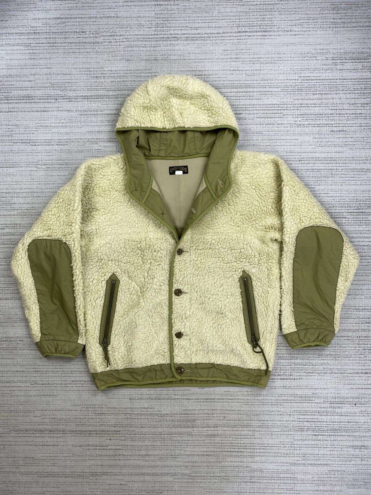 If Six Was Nine × Japanese Brand × Vintage Vintage CYCLETOGS West Ride Sherpa Pile Hoodie Jacket Size US M / EU 48-50 / 2 - 6 Thumbnail