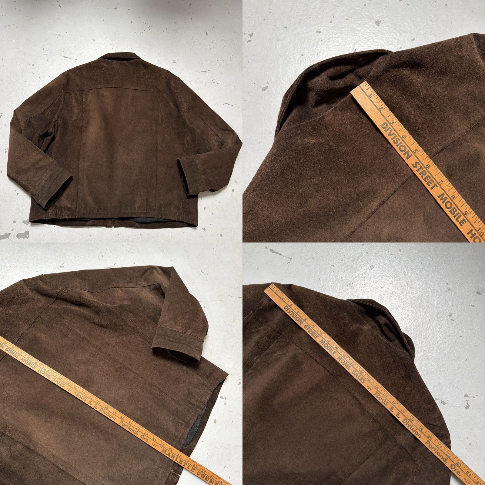 Vintage VINTAGE Polo Sport Ralph Lauren Suede Leather Bomber Jacket XL Men Brown Leather Lined 90s Workwear Patina Distressed Designer Casual Shirt? Size US XL / EU 56 / 4 - 8 Thumbnail