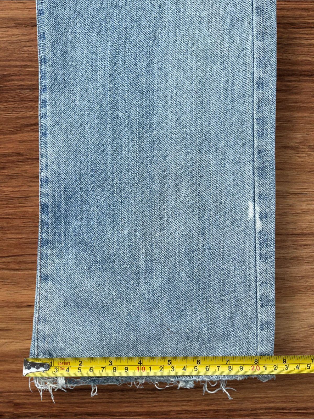 Hysteric Glamour Vintage Japanese Brand Blue Wash Distressed Frayed Leg Jeans Size US 32 / EU 48 - 11 Thumbnail
