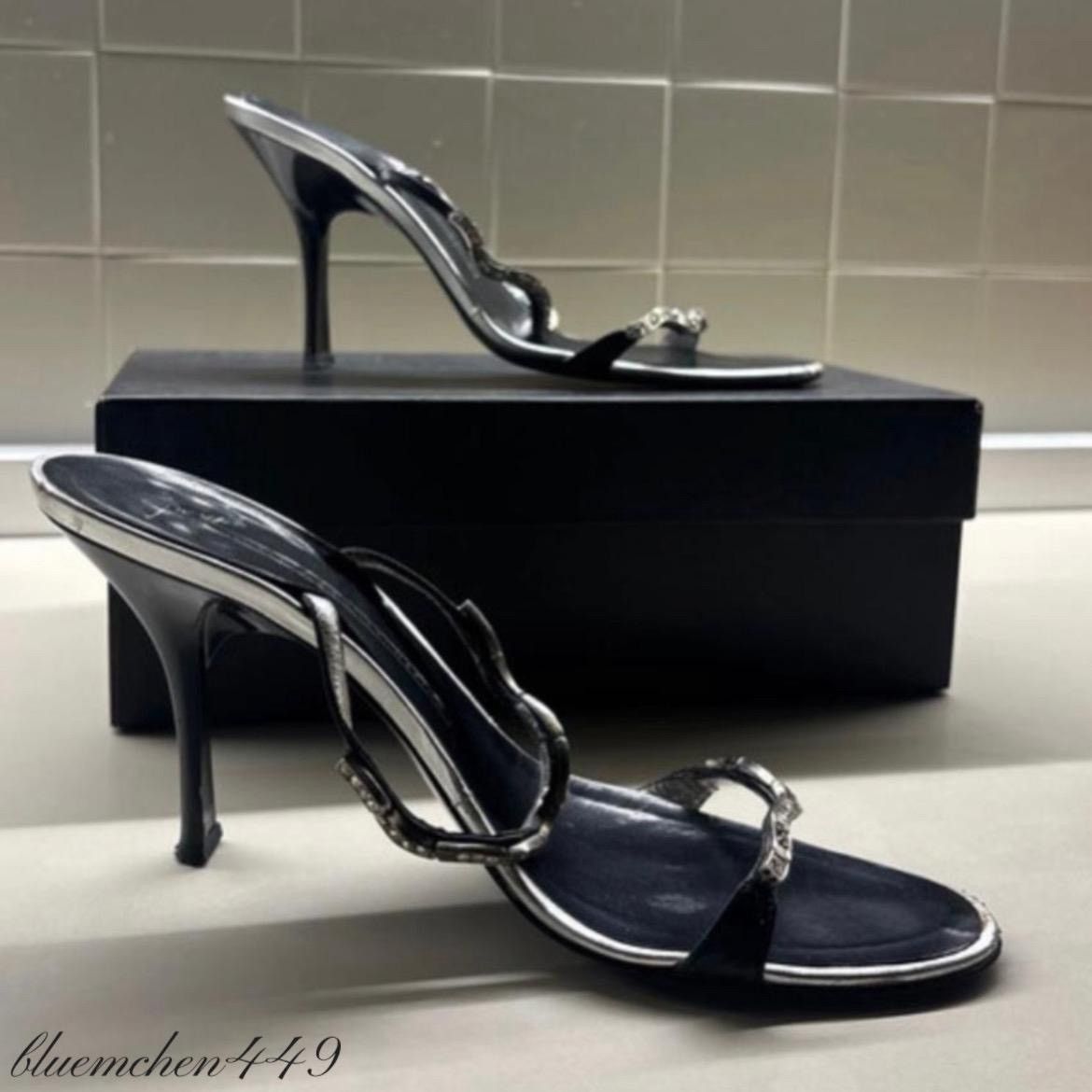 Giuseppe Zanotti Giuseppe Zanotti Crystal Sandals - 10 cm, Vintage Luxury Size US 8 / IT 38 - 1 Thumbnail