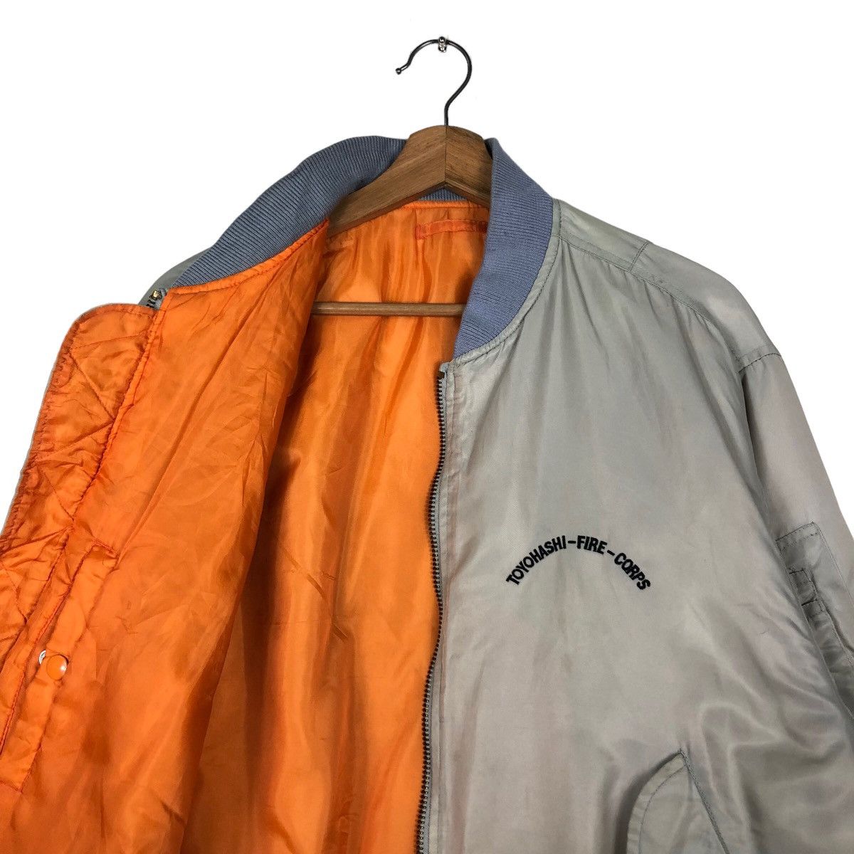 Japanese Brand 🔥Vtg Riot Riot Bomber Jacket Reversible Fly Toyohashi Fire Size US M / EU 48-50 / 2 - 12 Thumbnail