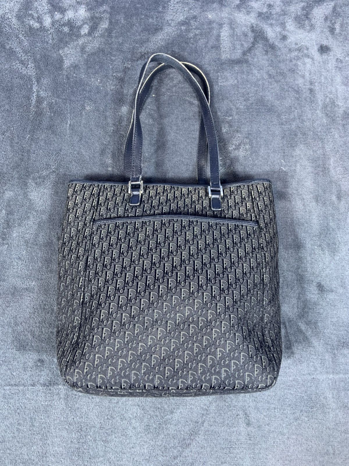 Dior Vintage Christian Dior Monogram Black Tote Bag 10 Inch Size ONE SIZE - 1 Thumbnail