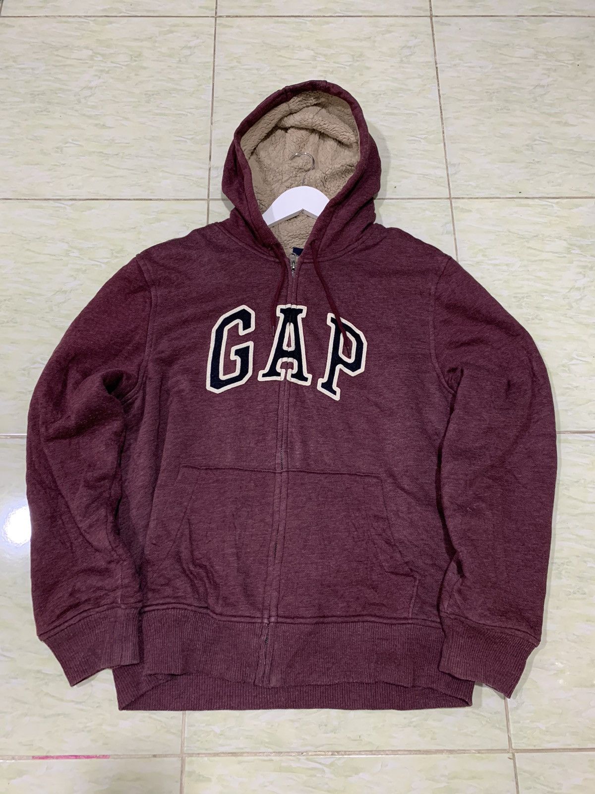 Gap × Vintage Vintage Gap Hoodie With Embroidery Spellout Full Zipper Size US L / EU 52-54 / 3 - 1 Thumbnail