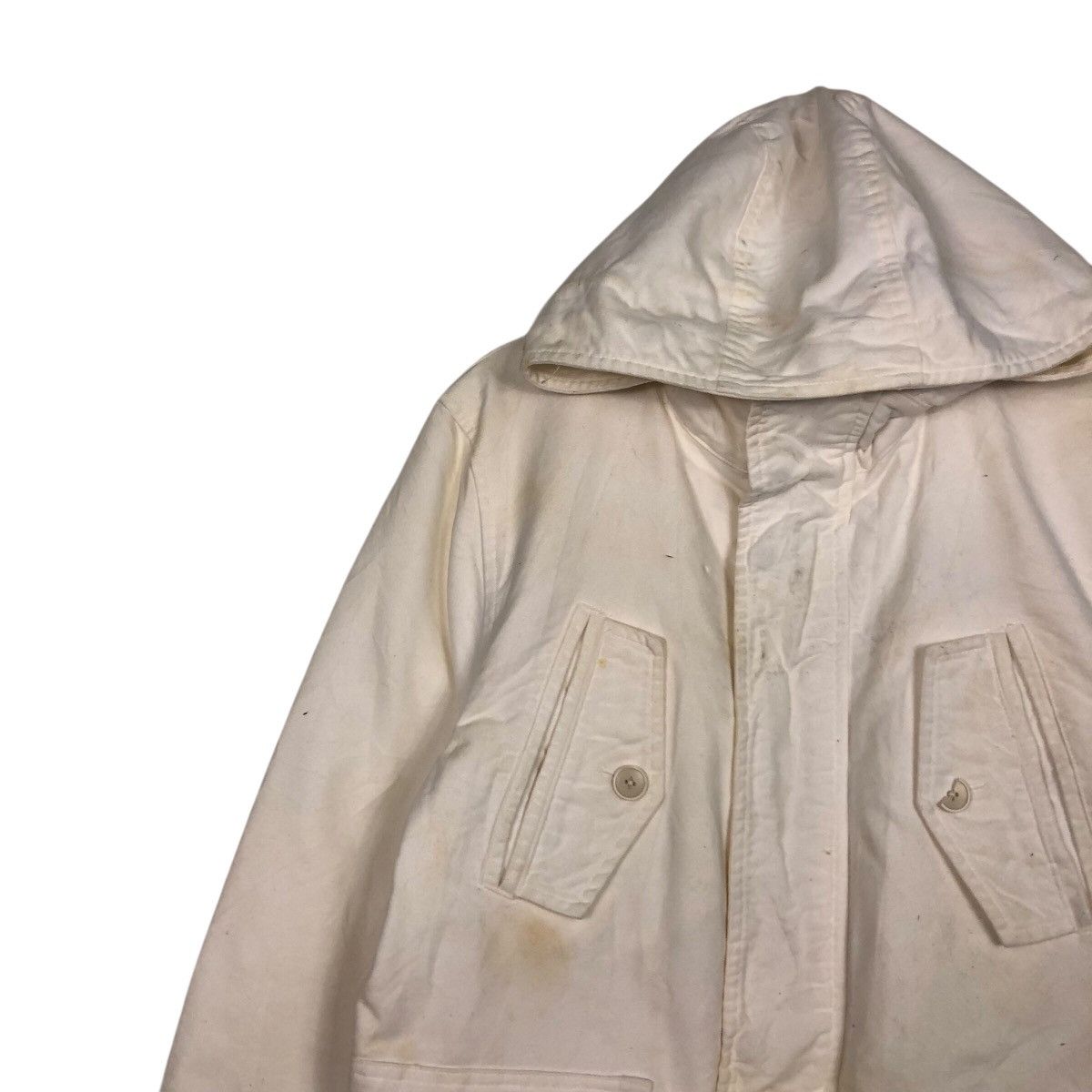Japanese Brand 📌Vintage Biker Jacket Rich White Kenji Ito Comme Ca Size US L / EU 52-54 / 3 - 8 Thumbnail