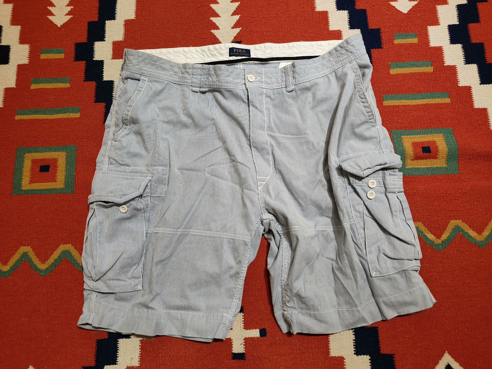 Polo Ralph Lauren Ralph Lauren Striped Cargo Pants Size 48B Size US 32 / EU 48 - 1 Thumbnail