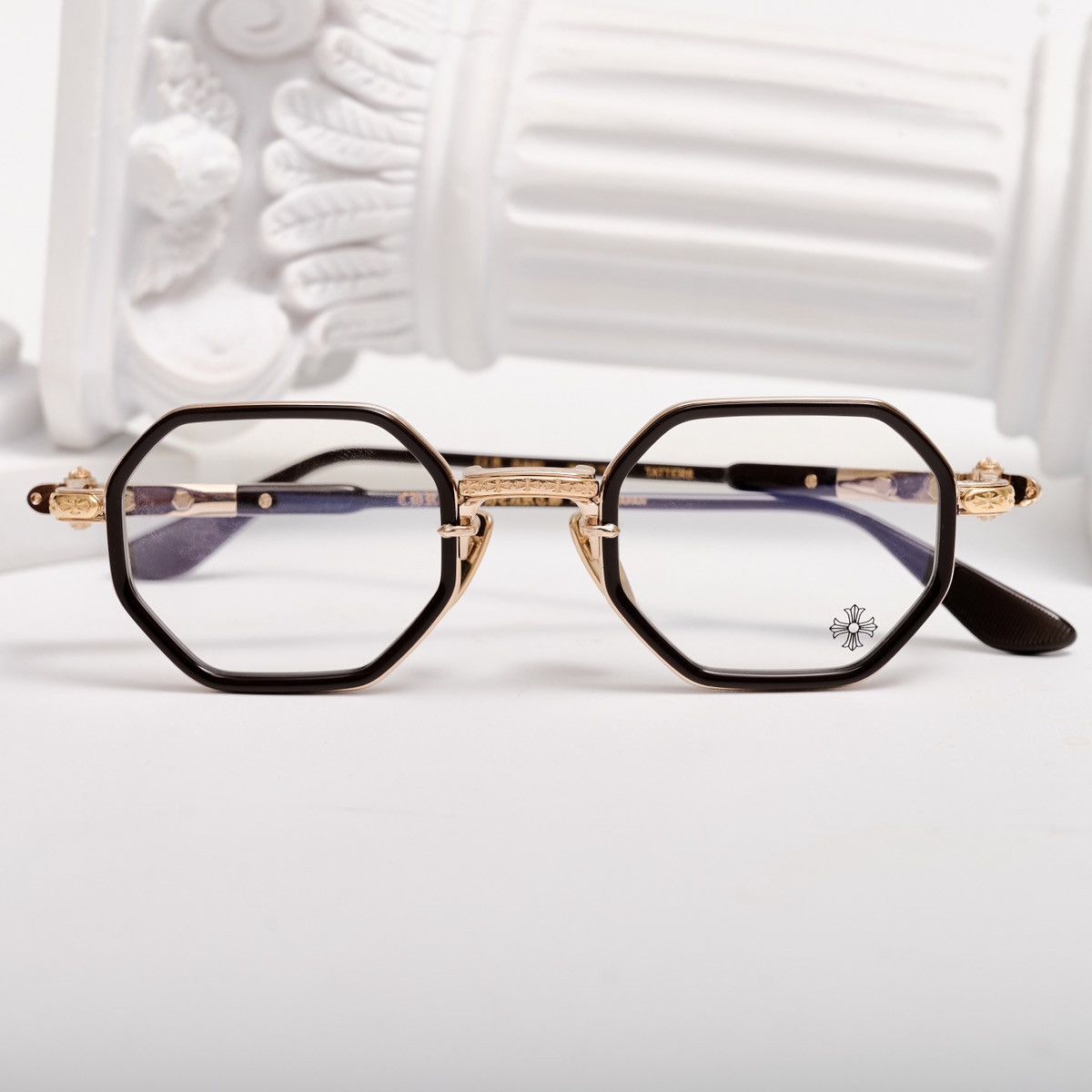 Chrome Hearts CHROME HEARTS TATTERS CLASSIC BROWN - GOLD PLATED GLASSES Size ONE SIZE - 6 Thumbnail