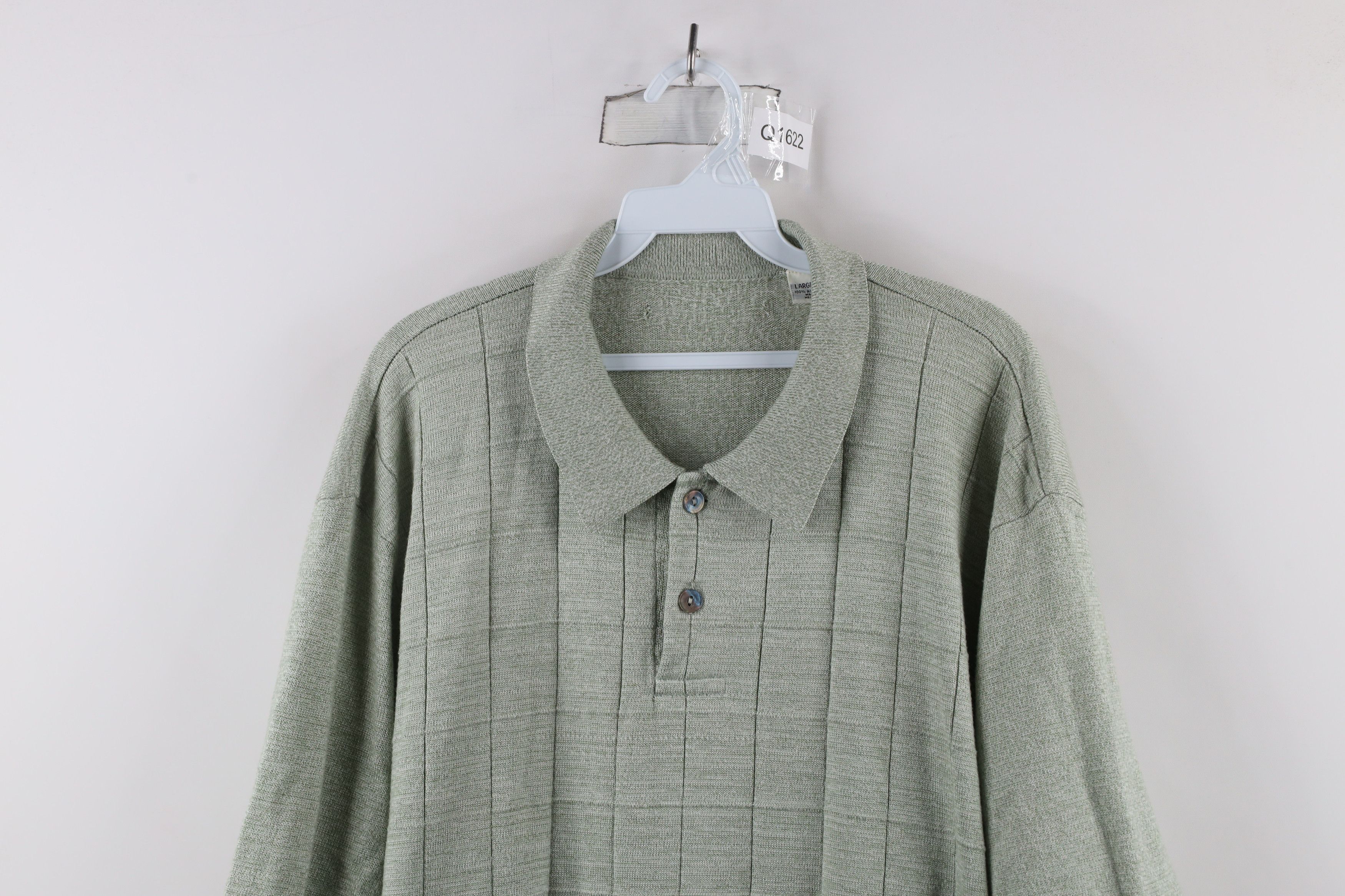 Vintage Vintage 90s Streetwear Knit Collared Golf Polo Shirt Green Size US L / EU 52-54 / 3 - 2 Thumbnail