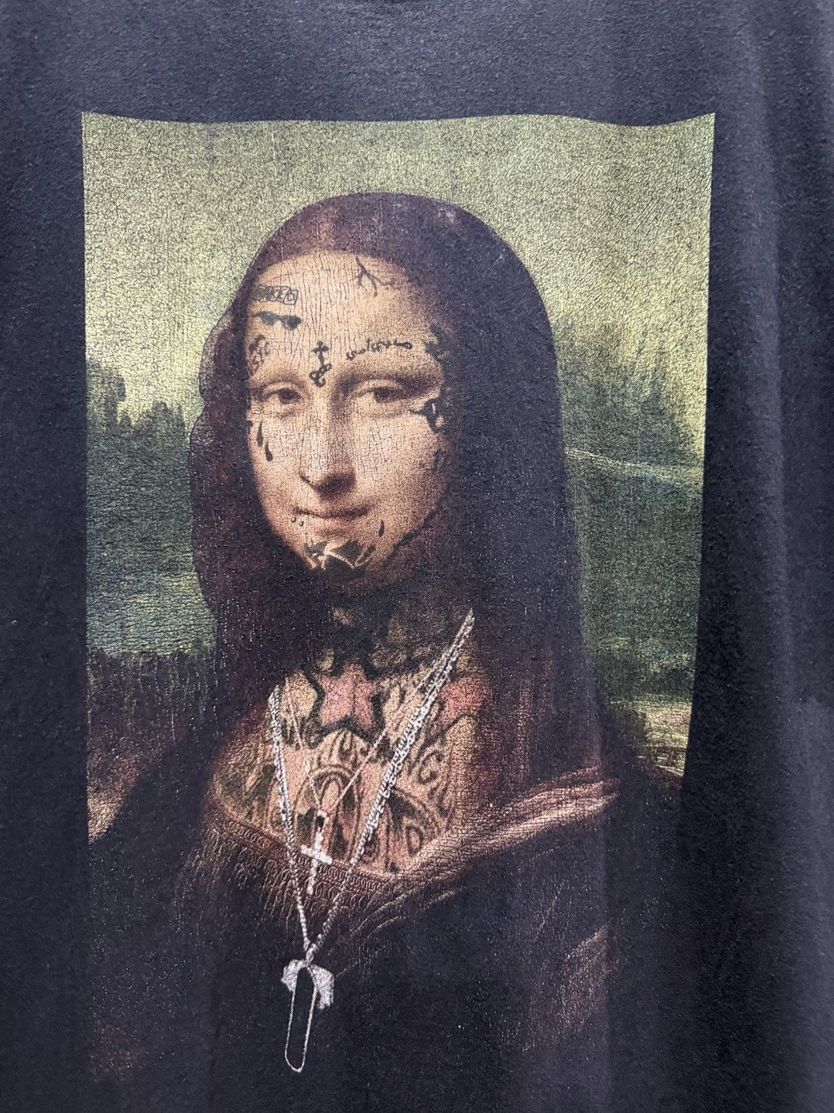 Rap Tees Thrashed Lil Wayne Tha Carter V Mona Lisa Faded Photo Tee Size US XXL / EU 58 / 5 - 2 Thumbnail