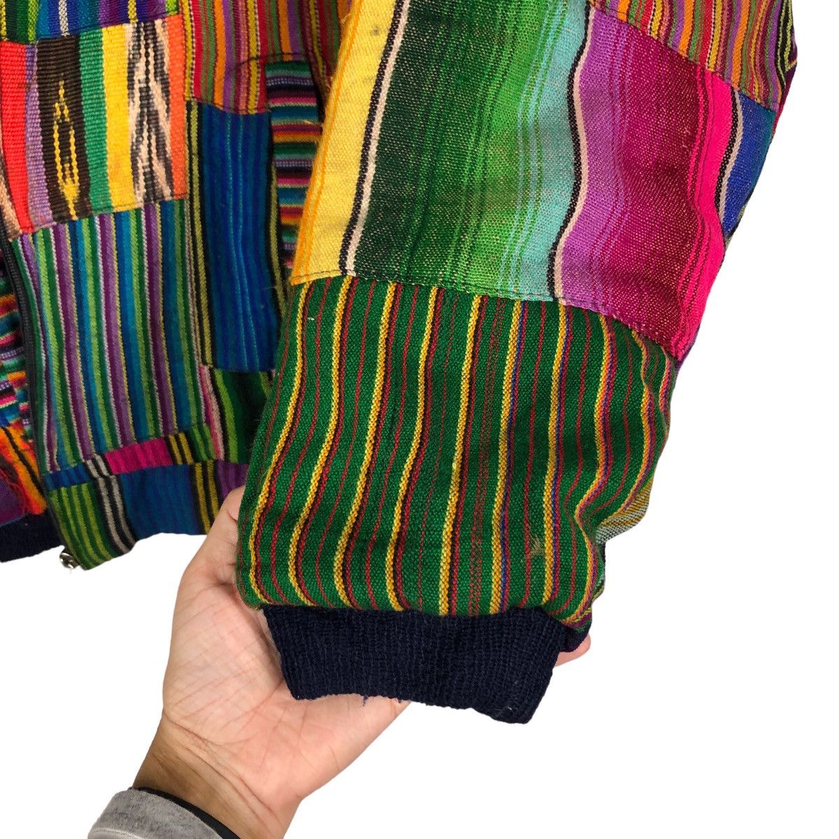 Vintage 🔥Vintage Zipper Jacket Multi Colour Knit Inspire Kapital Size US XL / EU 56 / 4 - 15 Thumbnail