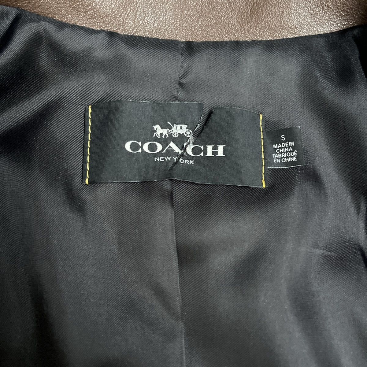 Coach Coach Brown Leather Racer Jacket Size S (Zara, Diesel) Size US S / EU 44-46 / 1 - 4 Thumbnail