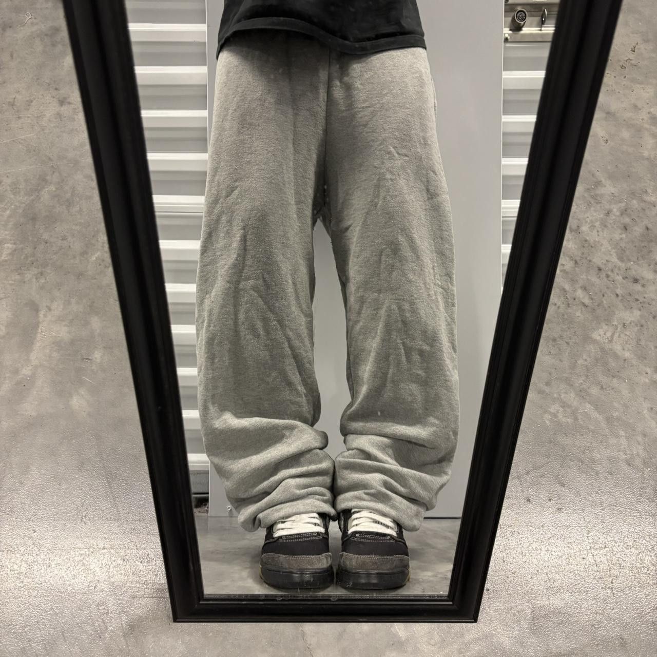 Japanese Brand × Vintage Crazy Vintage Y2K/2000s Light Grey Skater Essential Sweatpants! Size US 30 / EU 46 - 1 Thumbnail