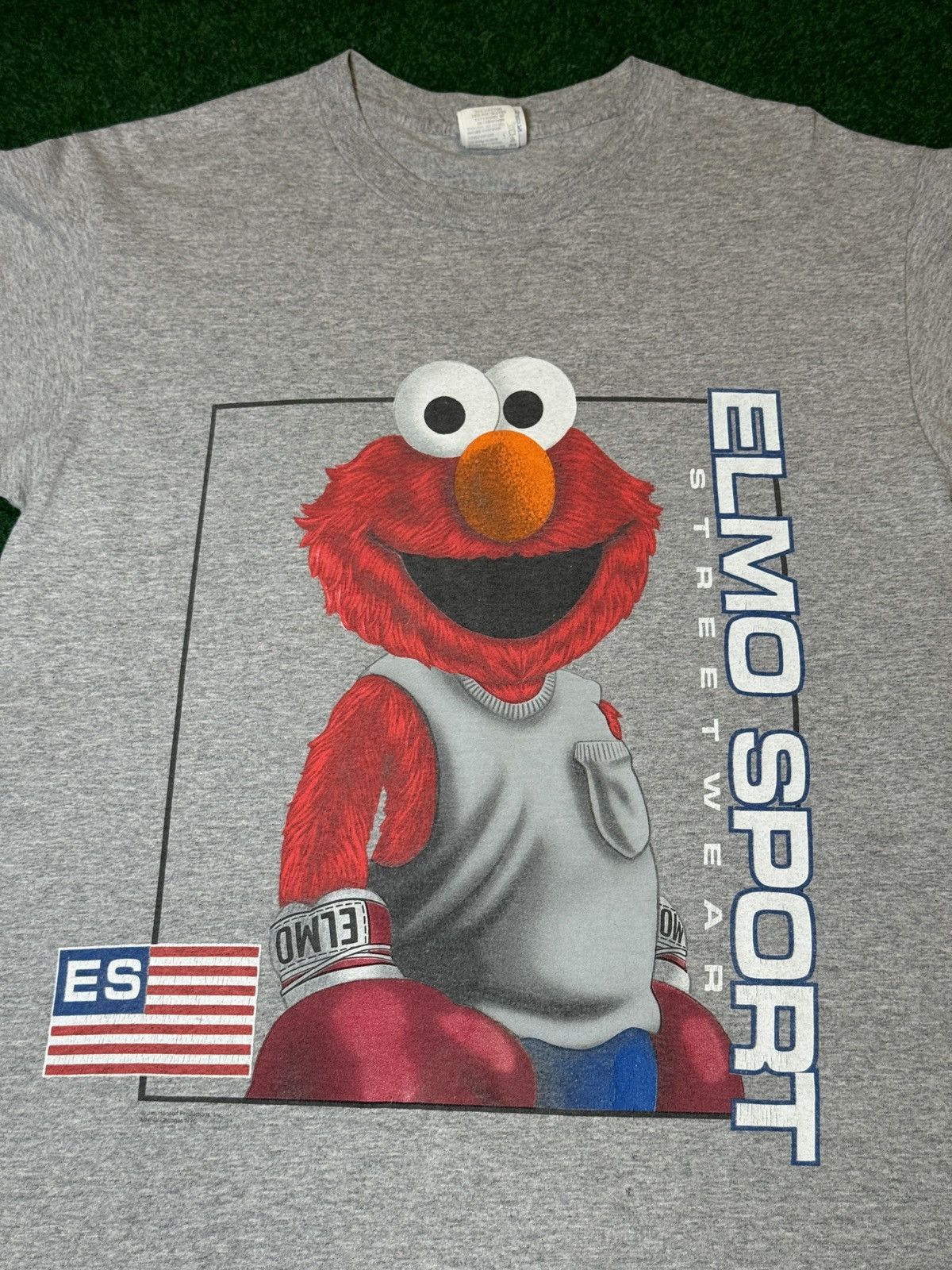 Vintage Vtg 90s Elmo Seasame Street Polo Ralph Lauren BoxingT Shirt Size US L / EU 52-54 / 3 - 2 Thumbnail