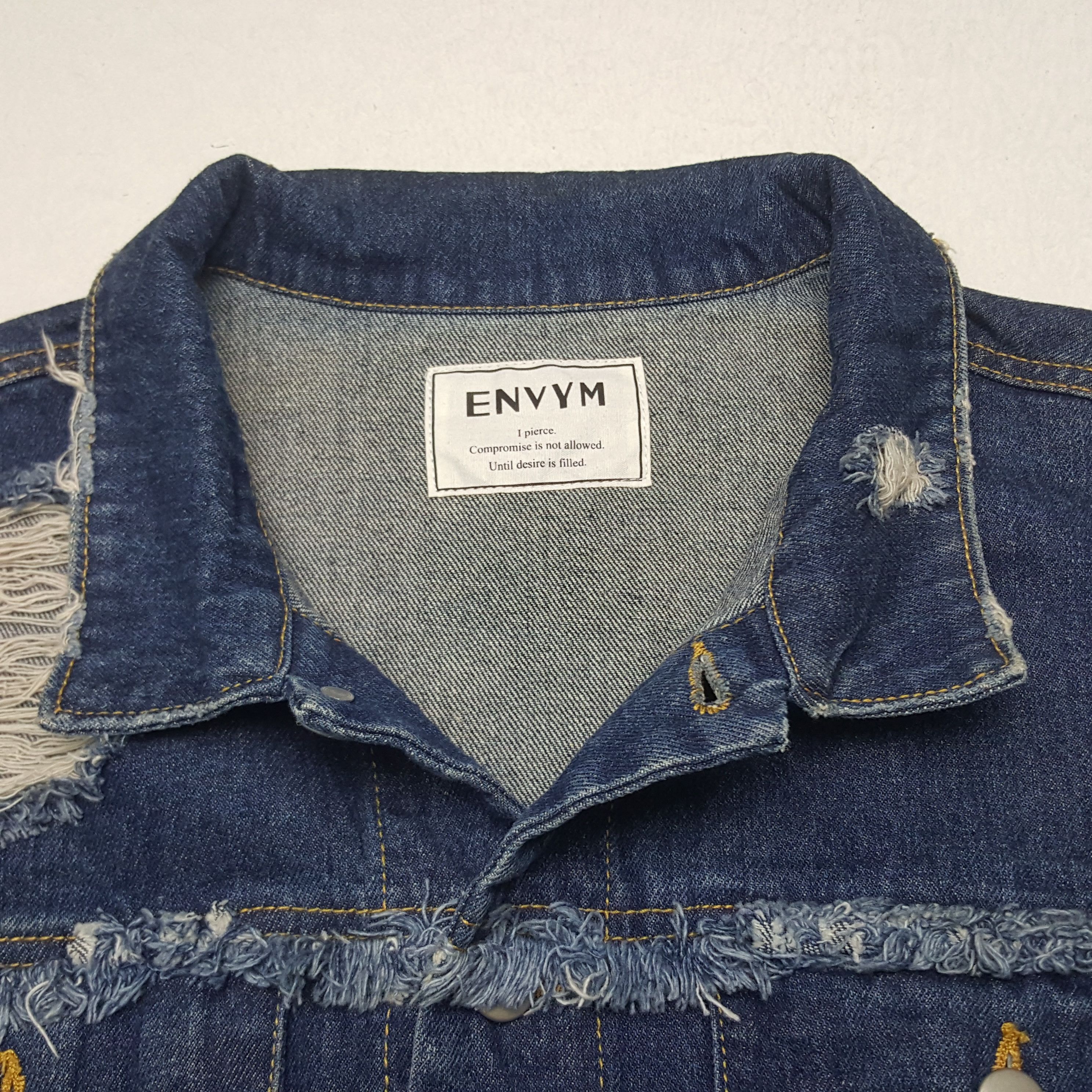 Vintage Vintage Envym Distressed Style Bikers Jacket Size US M / EU 48-50 / 2 - 5 Thumbnail