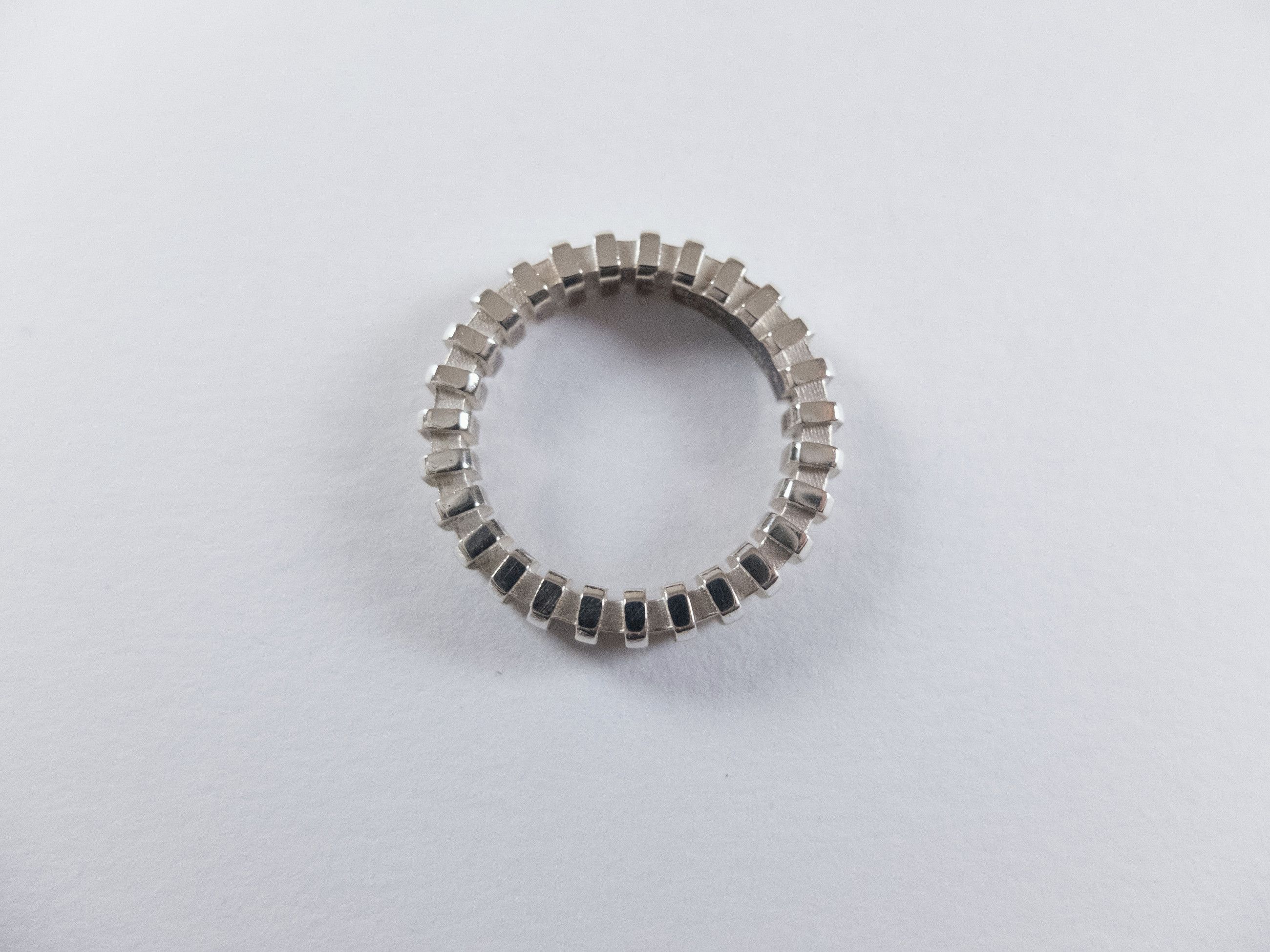 Bottega Veneta BOTTEGA VENETA Brick Sterling silver ring 7 15 authentic q Size ONE SIZE - 3 Thumbnail
