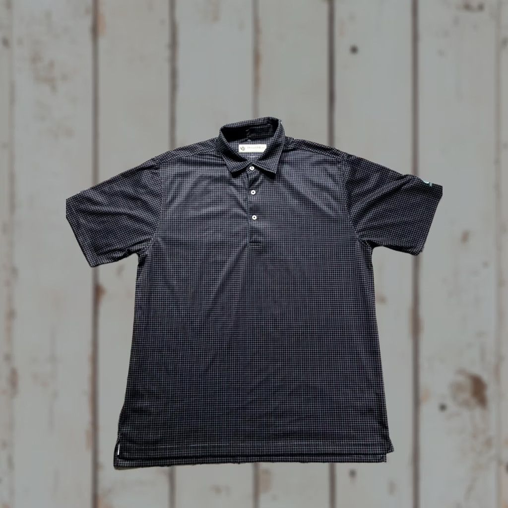 Vintage Donald Ross Polo Shirt Mens L Black Check Golf Performance Short Sleeve Size US L / EU 52-54 / 3 - 1 Thumbnail