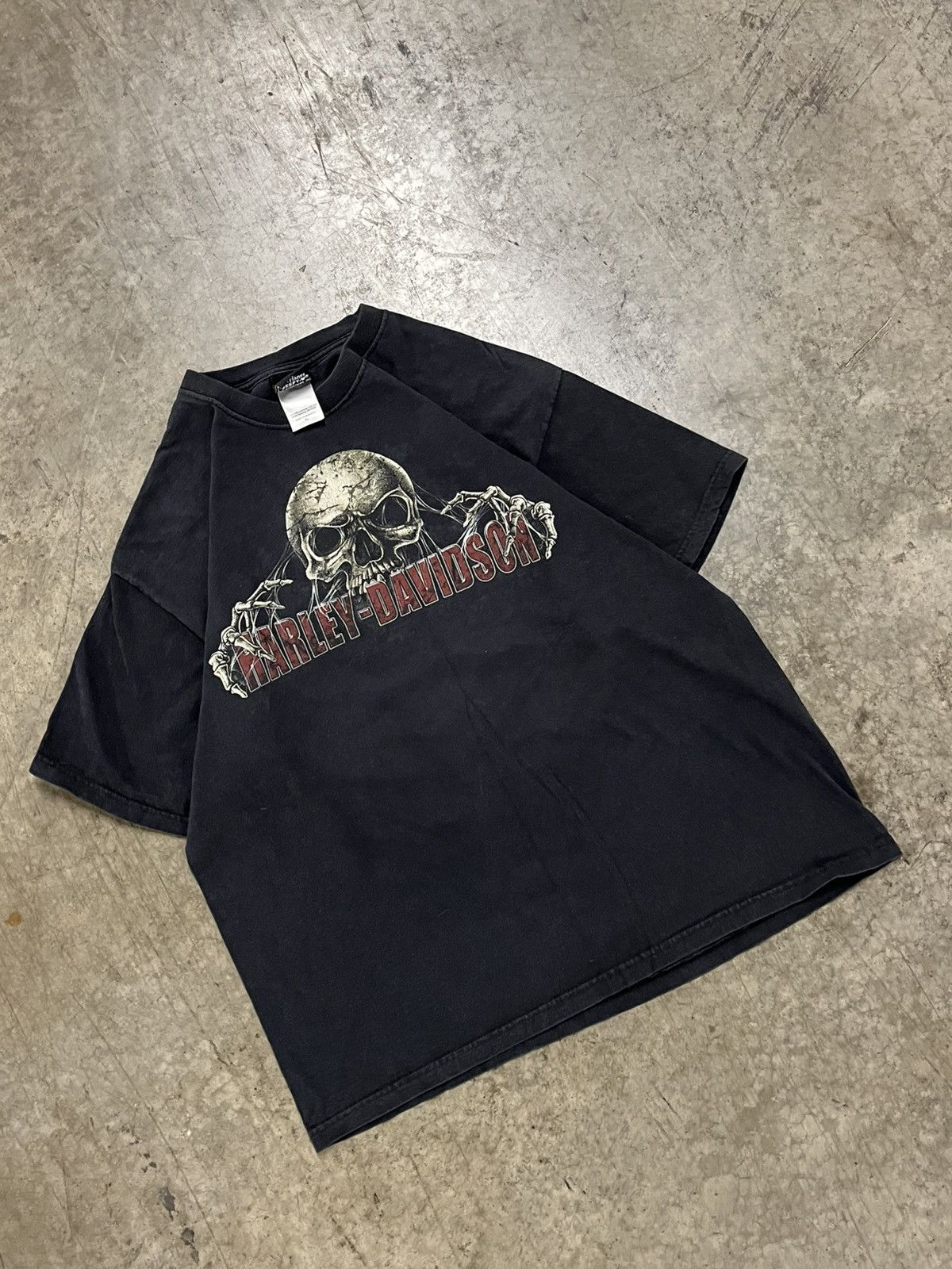 Harley Davidson × Vintage Harley Davidson vintage grunge skull tee biker skater rare Size US XL / EU 56 / 4 - 2 Thumbnail