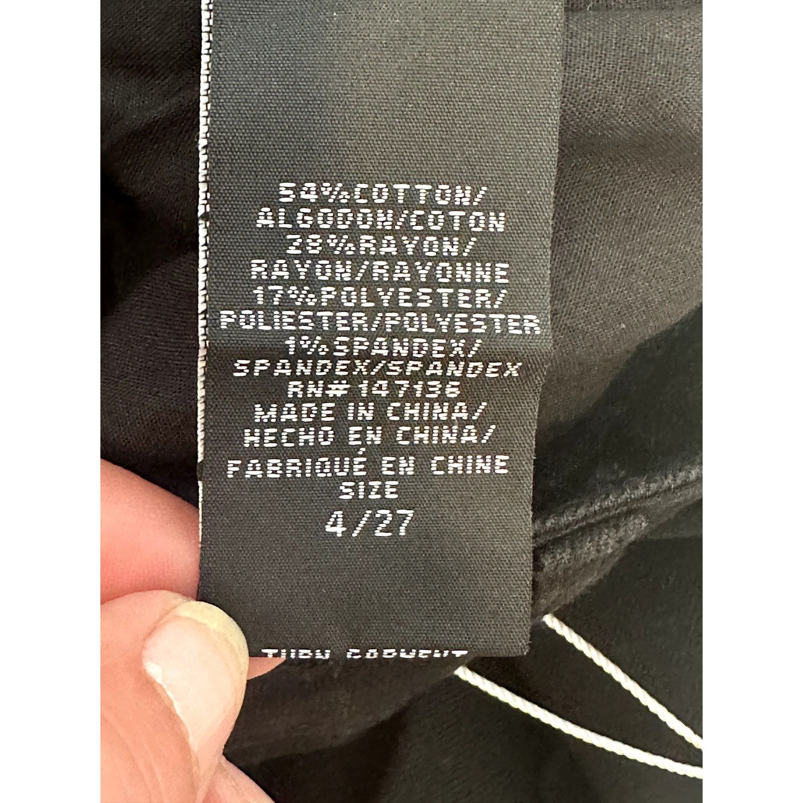 Other 1822 Womens Black Flare Denim Mid Rise Cotton Blend 4/27 NWT Size 27" / US 4 / IT 40 - 10 Thumbnail