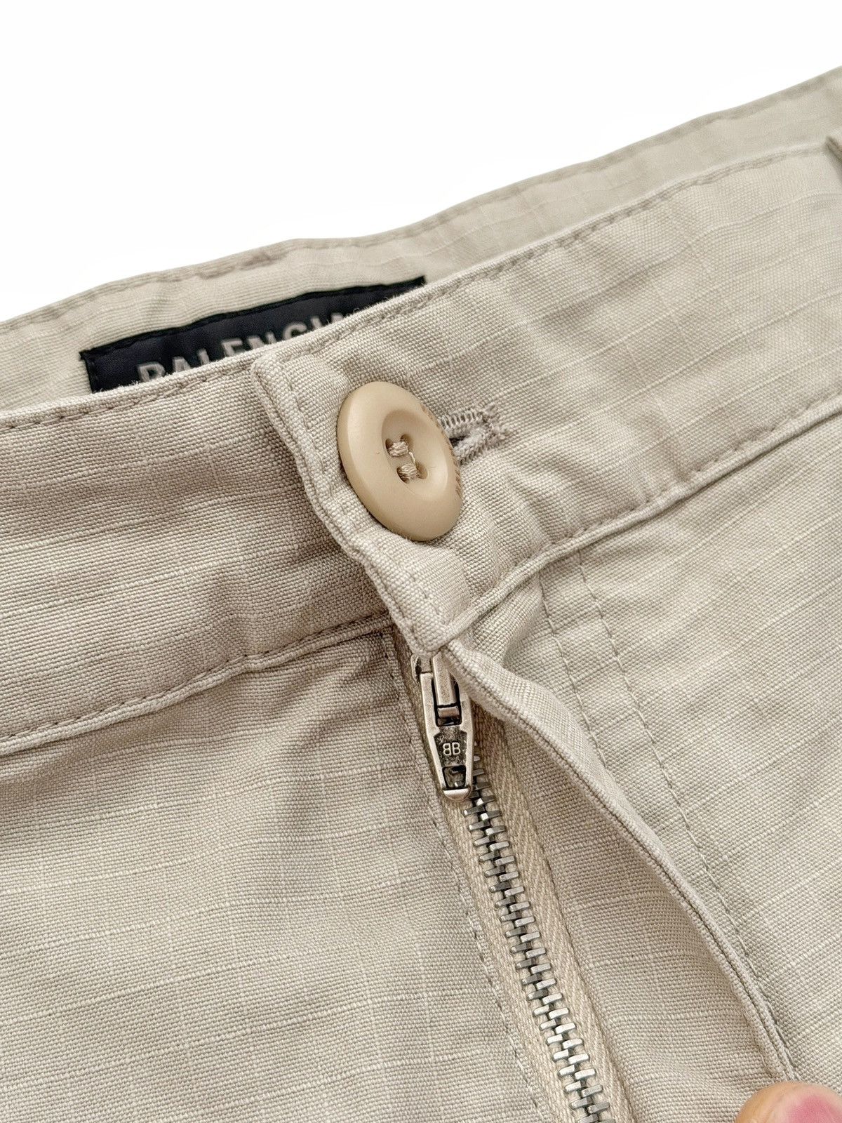 Balenciaga S Ripstop Khaki Cargo Flare Pants Size US 34 / EU 50 - 6 Thumbnail