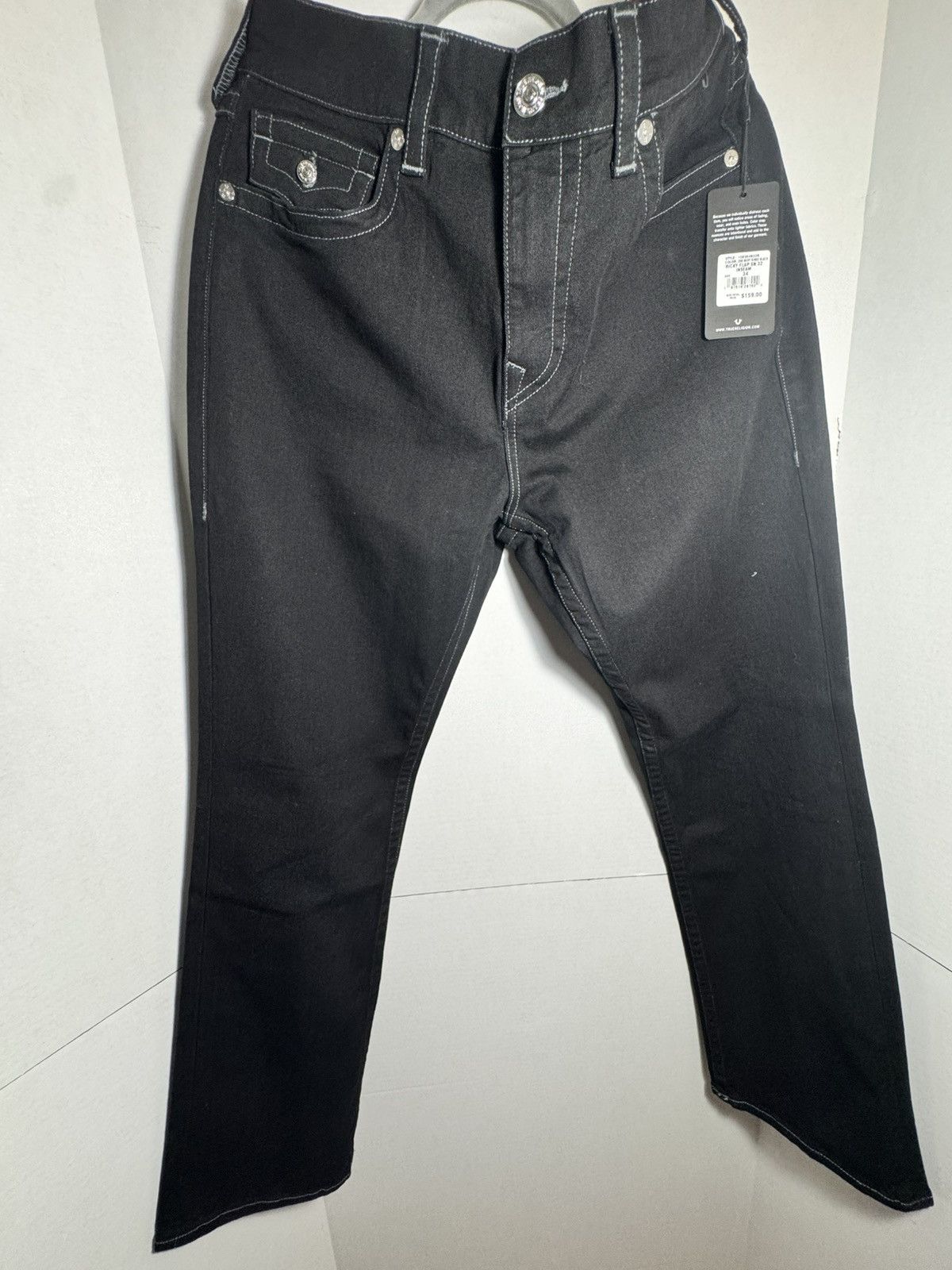 Nike True Religion Ricky Flap Jeans Black 34 x 32 NWT Size US 28 / EU 44 - 3 Thumbnail