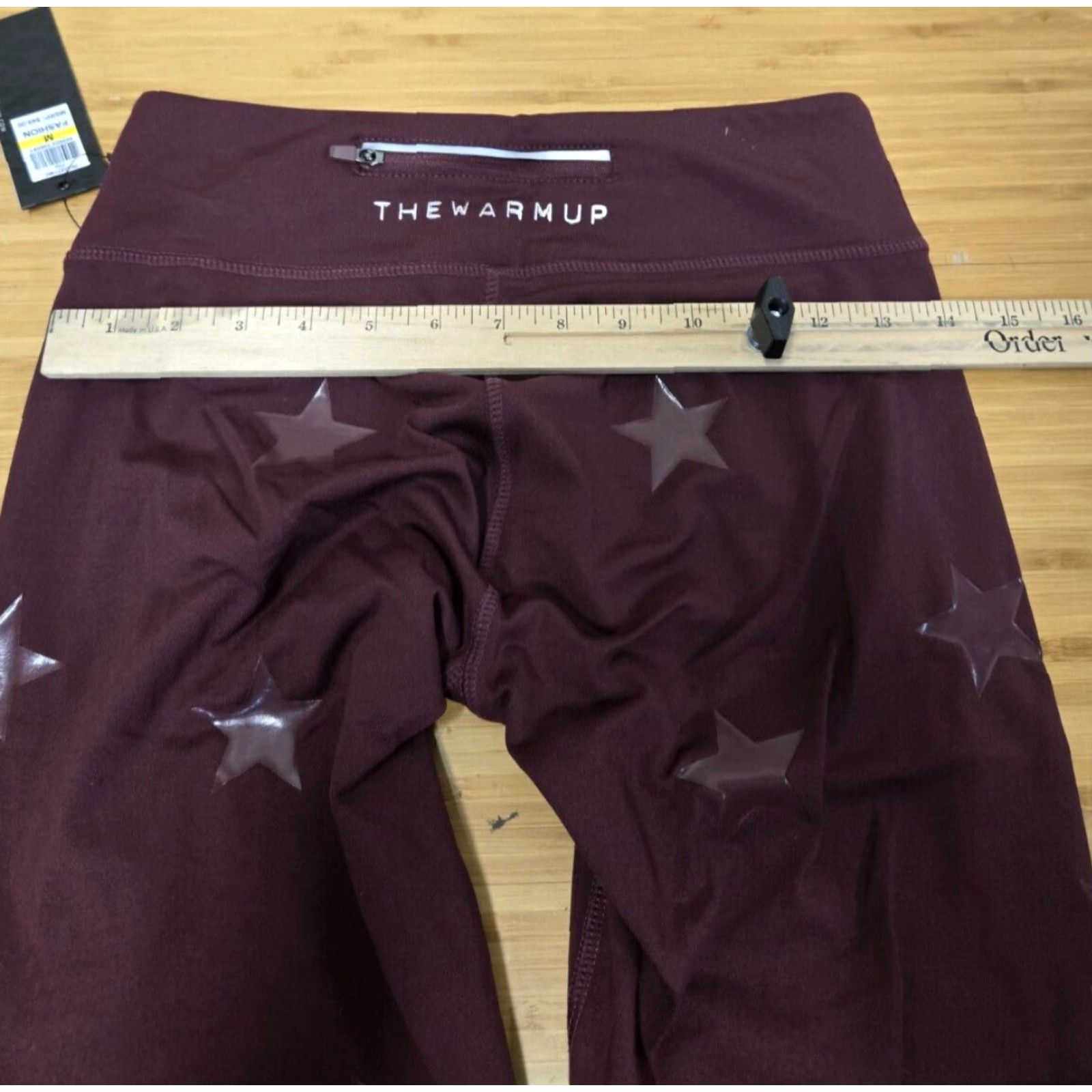 Jessica Simpson Jessica Simpson Warm Up Leggings Stars Fig Medium Women's Activewear Zip Pocket Size 32" / US 10 / IT 46 - 7 Thumbnail