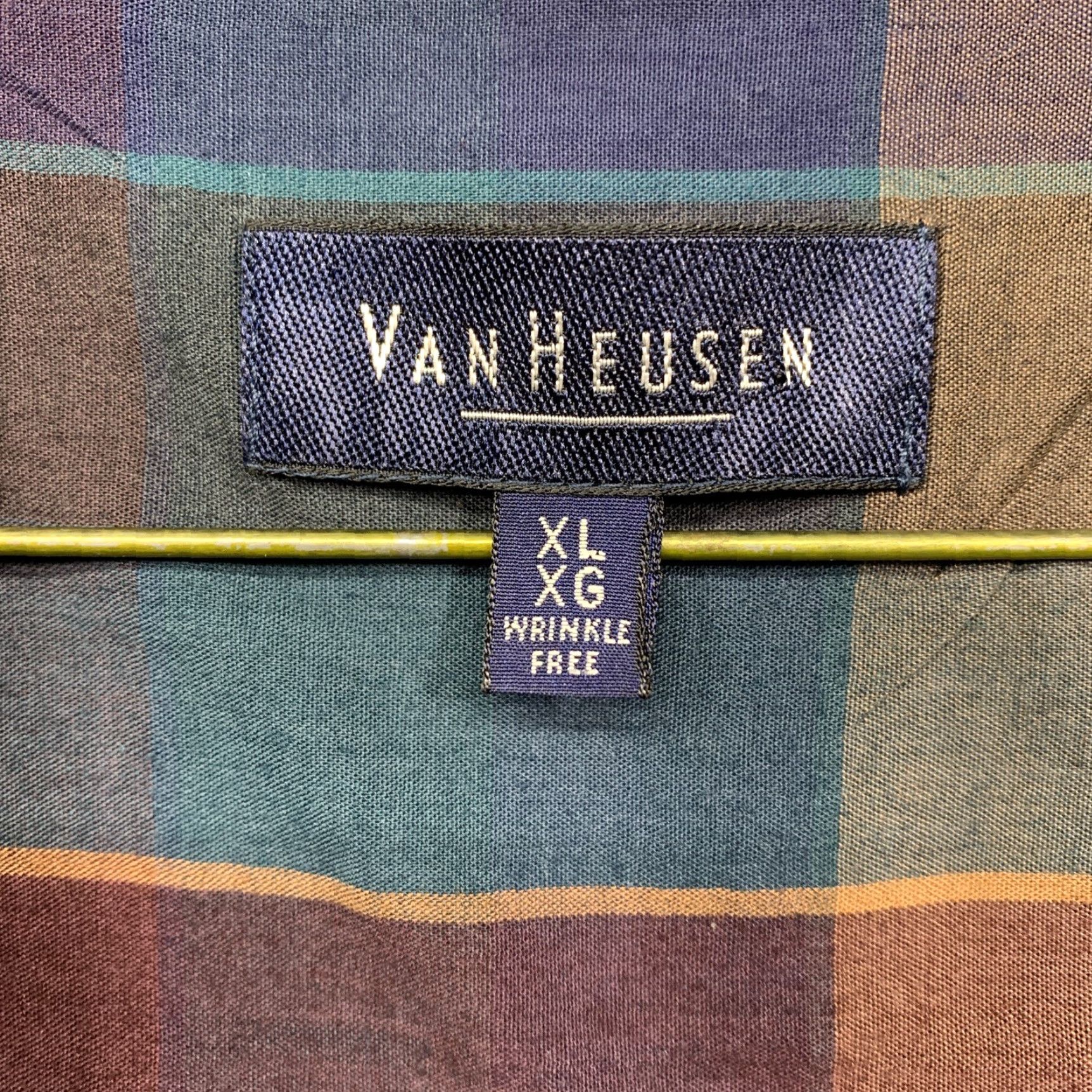 Van Heusen Van Heusen Button-Down Shirt Men's XL Plaid Multicolor 2 Pockets Button Up Collar Casual Workwear Size US XL / EU 56 / 4 - 4 Thumbnail