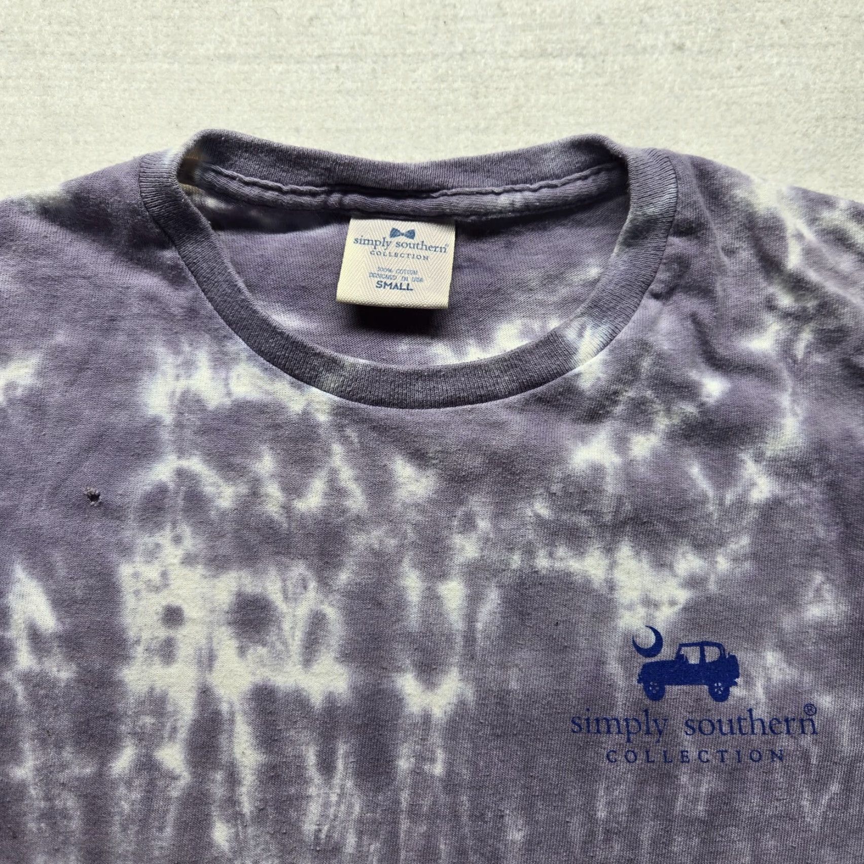 Vintage Simply Southern Keep Life Simple Gray Tie Dye Long Sleeve Shirt Women's S Small Size S / US 4 / IT 40 - 3 Thumbnail