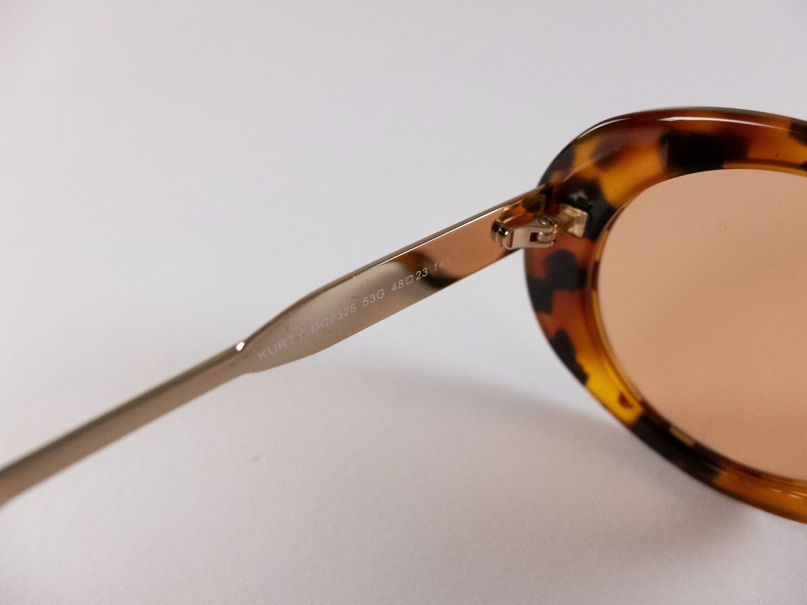 Dsquared2 DSQUARED2 Kurty brown tortoise shell oval acetate sunglasses Size ONE SIZE - 8 Thumbnail