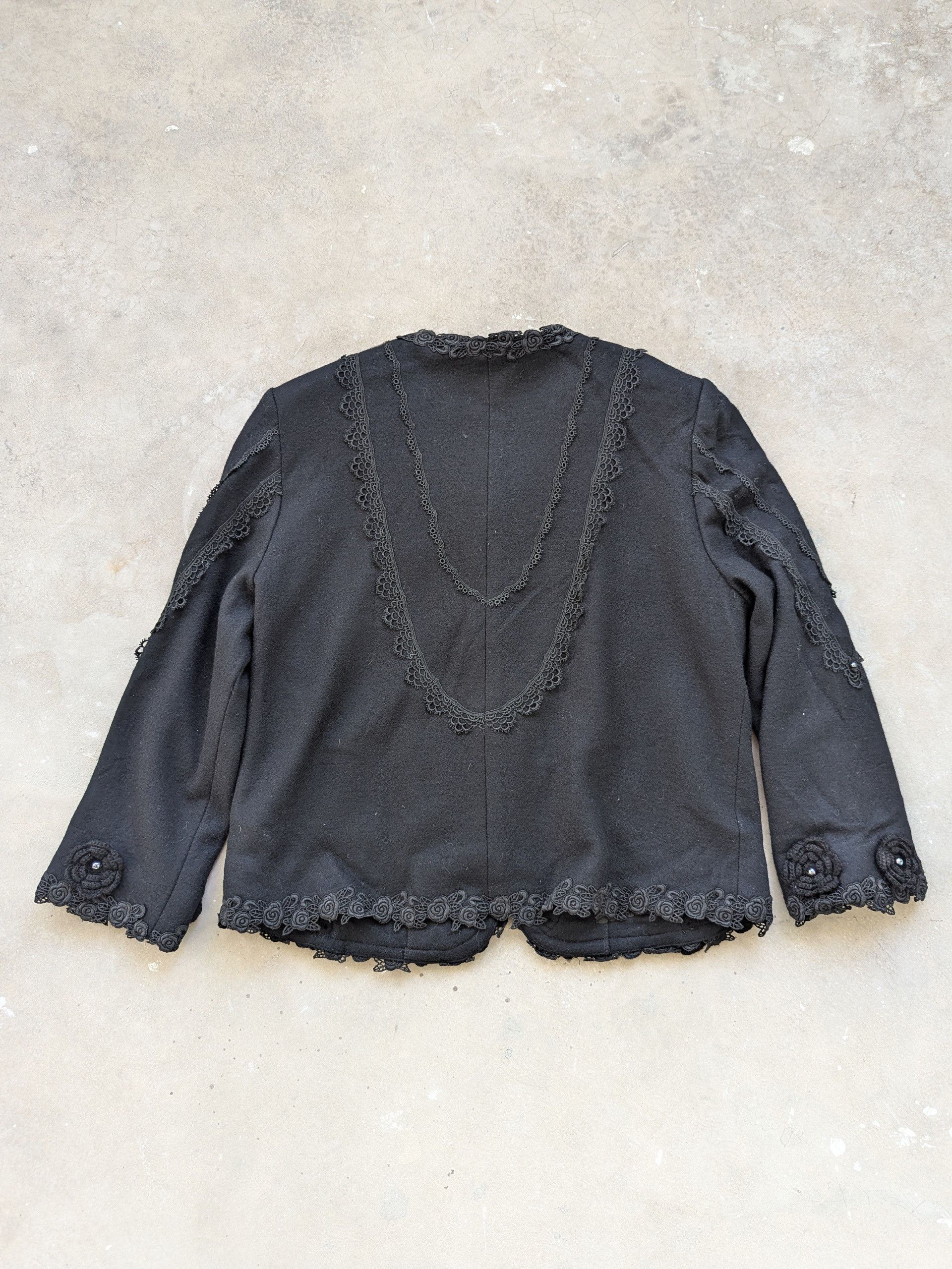 Japanese Brand × Vintage Vintage Wool Cardigan Ribons Hart Flower Embroidered Size M / US 6-8 / IT 42-44 - 11 Thumbnail