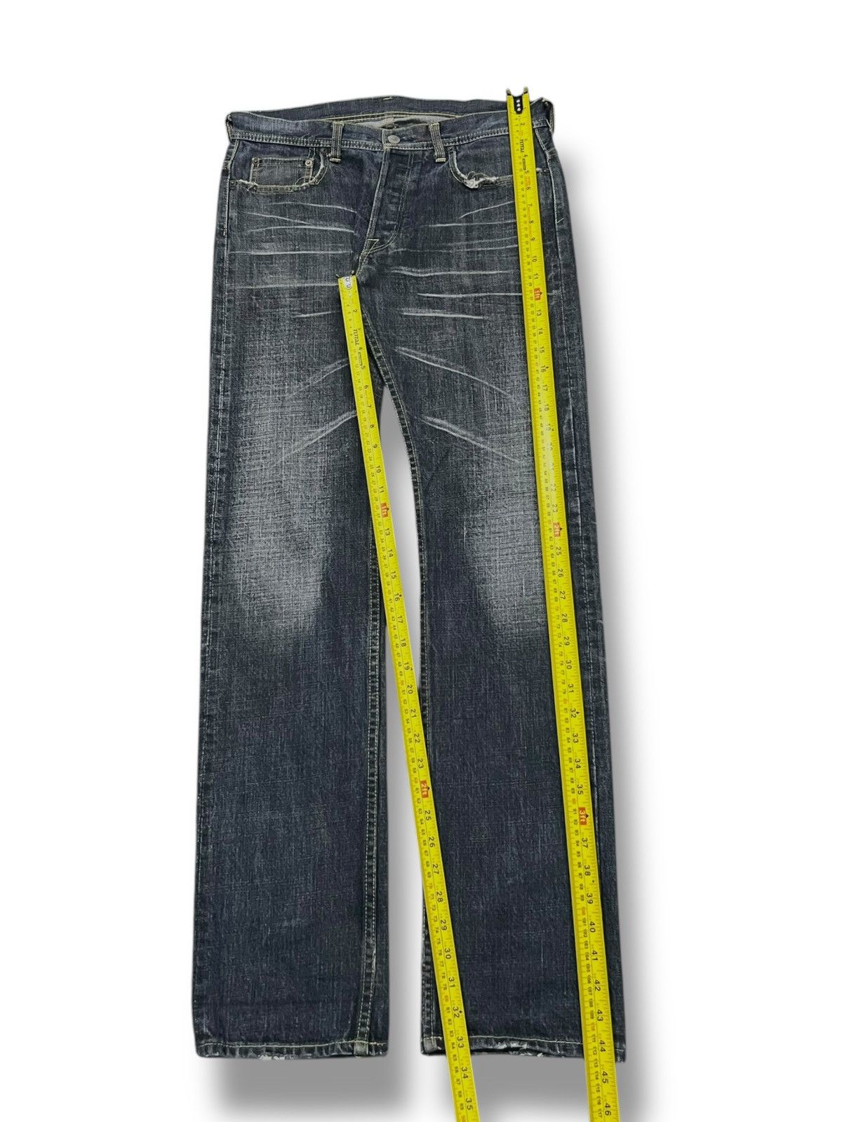 Japanese Brand Vintage 00s Tabloid News Japanese Selvedge Denim W33 Size US 33 - 15 Thumbnail