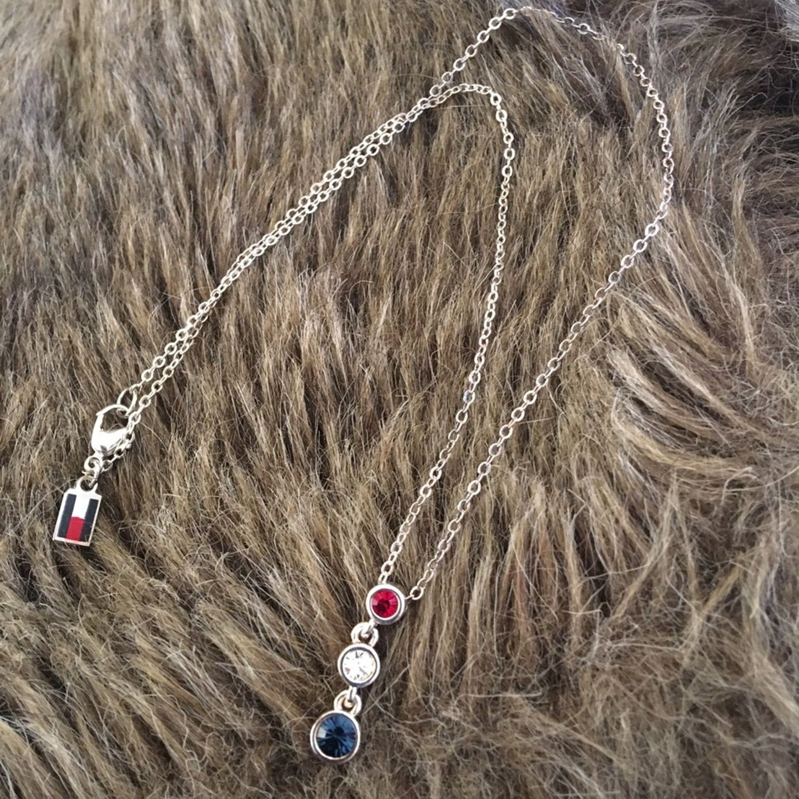 Tommy Hilfiger Tommy Hilfiger glass stone pendant on chain Size ONE SIZE - 8 Thumbnail