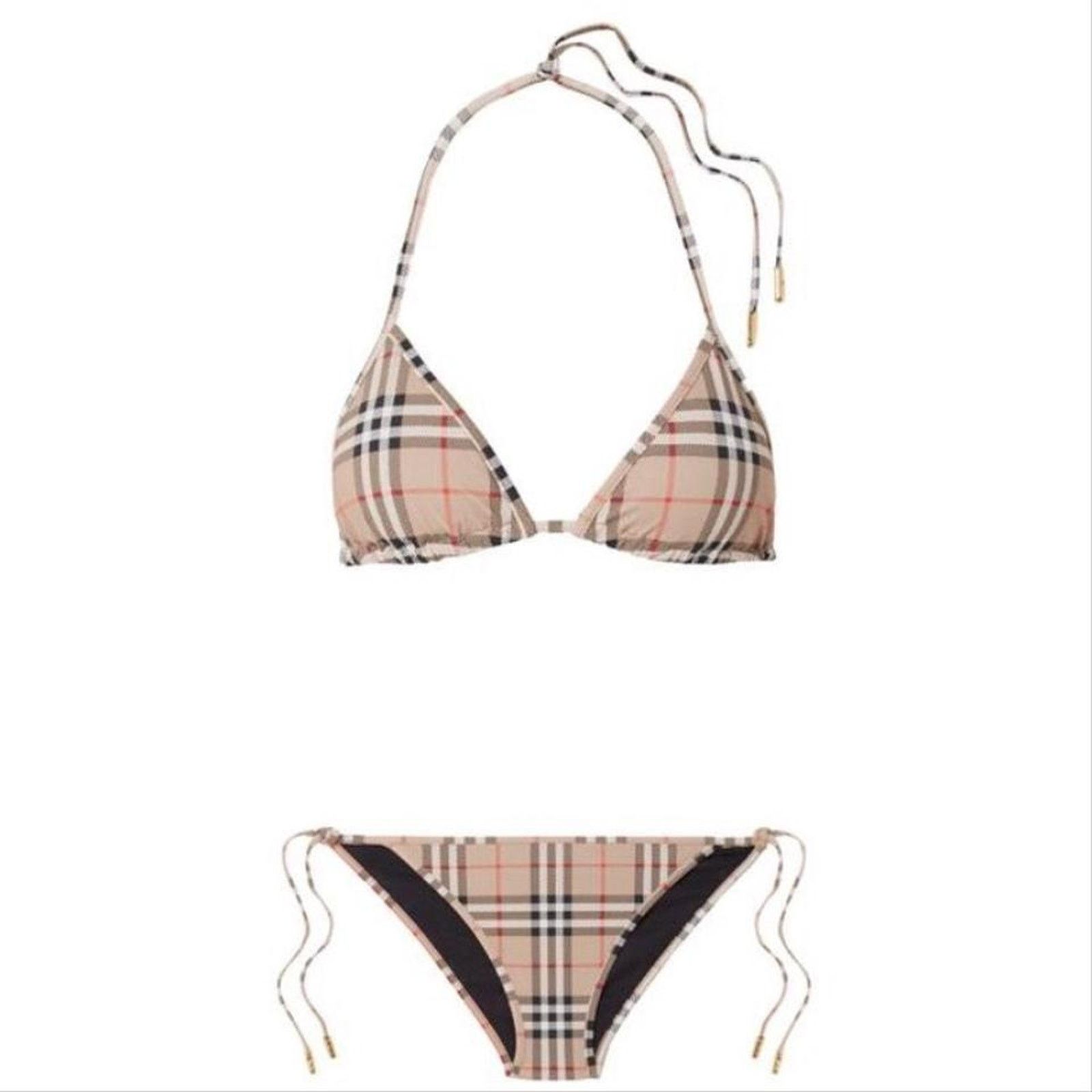 Burberry checked triangle bikini set L Size L / US 10 / IT 46 - 1 Thumbnail