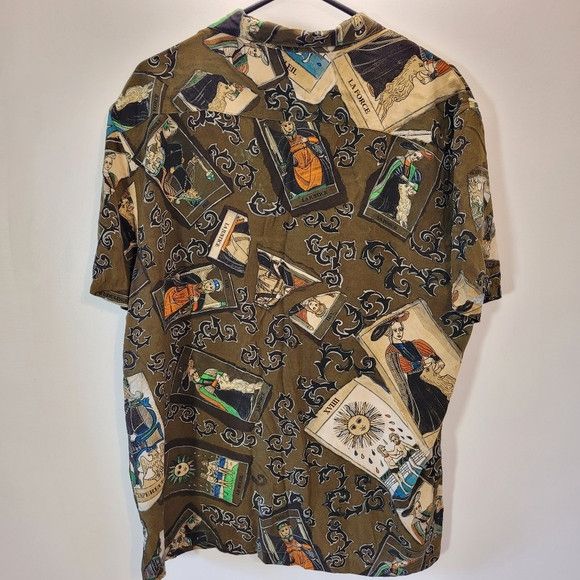 Desigual Desigual Resort Tarot Cards Brown Button Down Shirt - XL Size US XL / EU 56 / 4 - 2 Thumbnail