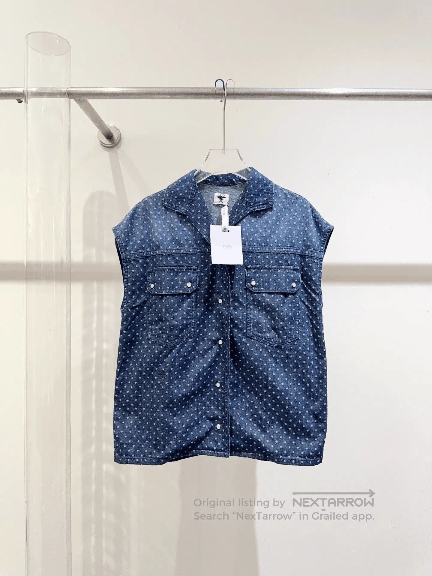 Dior Dior Small Bee Denim Vest. Size XS / US 0-2 / IT 36-38 - 1 Thumbnail