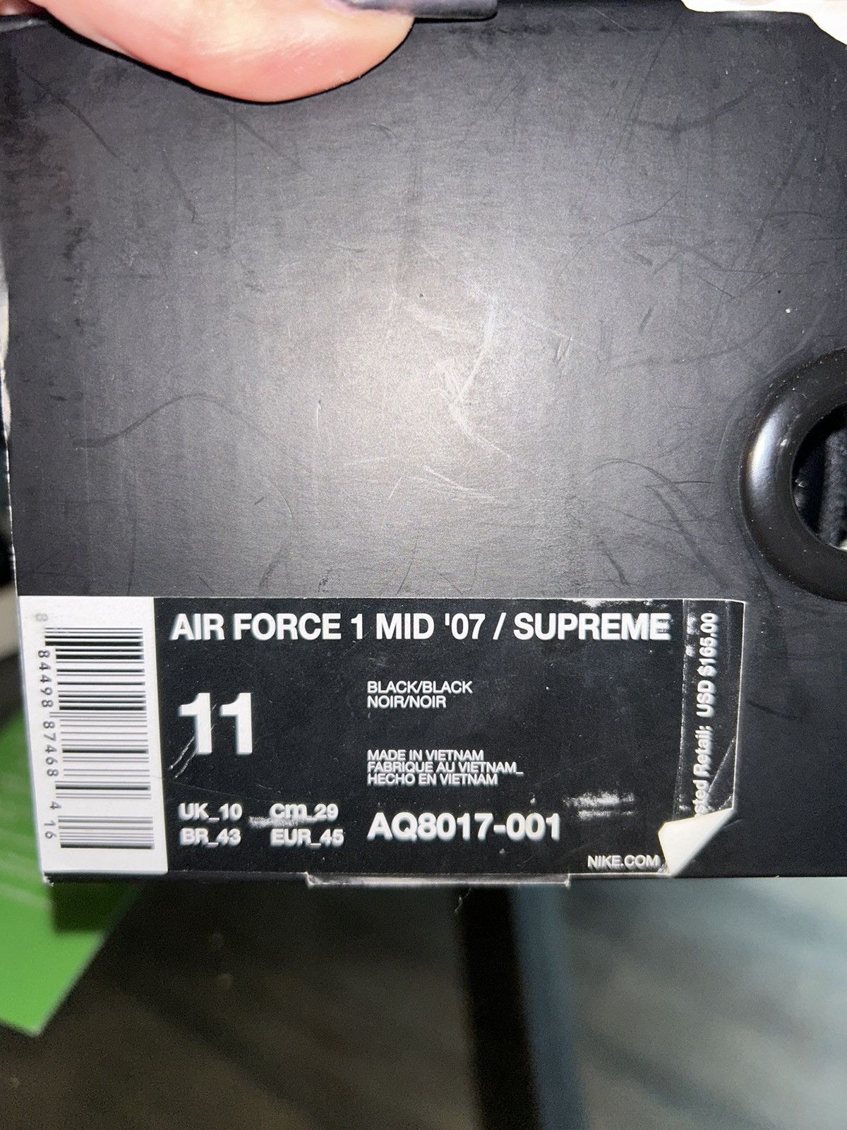 Nike × Supreme Air Force 1 Mid '07/Supreme Size US 11 / EU 44 - 9 Thumbnail